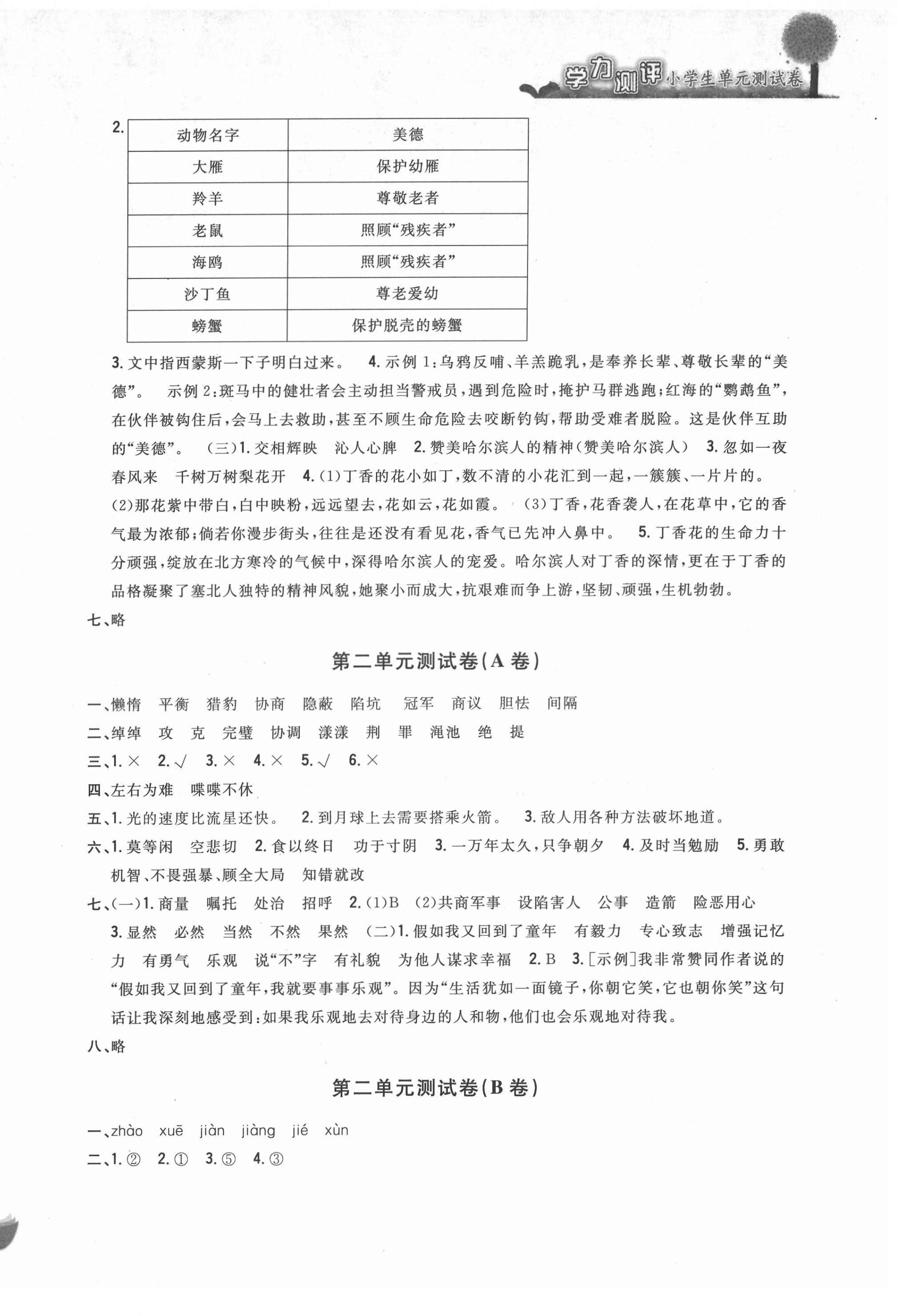 2021年學(xué)力測(cè)評(píng)小學(xué)生單元測(cè)試卷五年級(jí)語(yǔ)文上冊(cè)人教版 第2頁(yè)