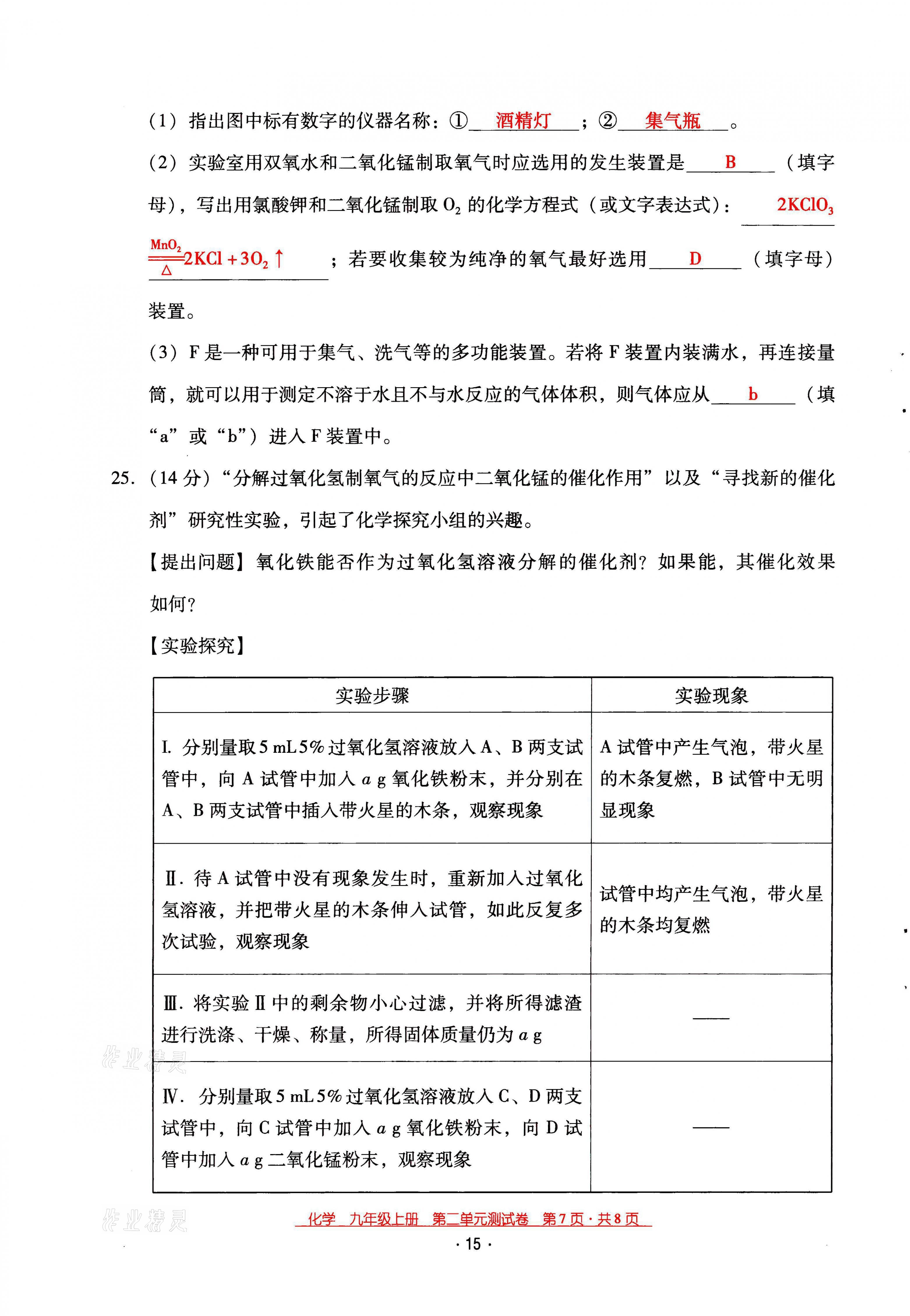 2021年云南省標(biāo)準(zhǔn)教輔優(yōu)佳學(xué)案九年級(jí)化學(xué)上冊(cè)人教版 第15頁