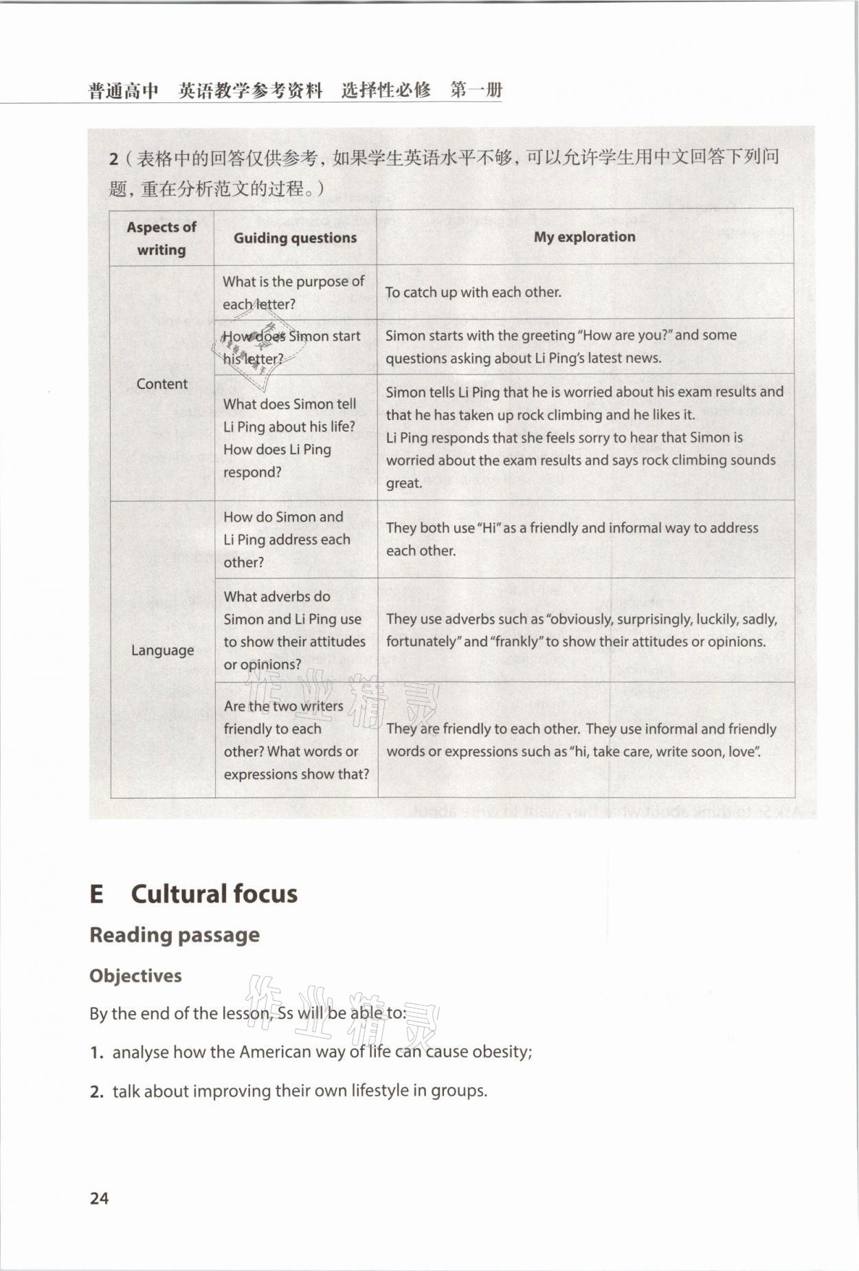 2021年教材課本高中英語(yǔ)選擇性必修第一冊(cè)滬教版 參考答案第24頁(yè)