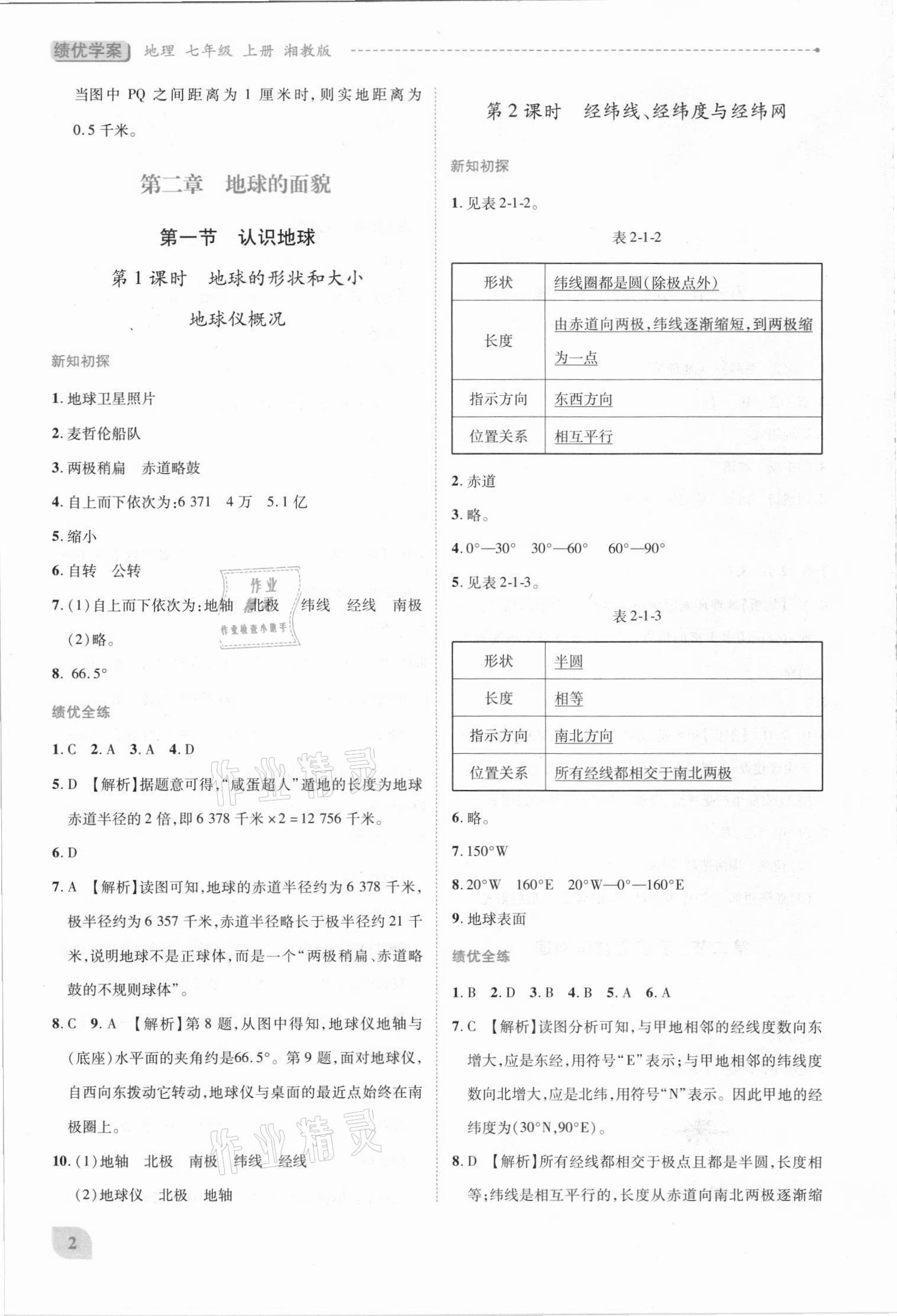 2021年绩优学案七年级地理上册湘教版 第2页