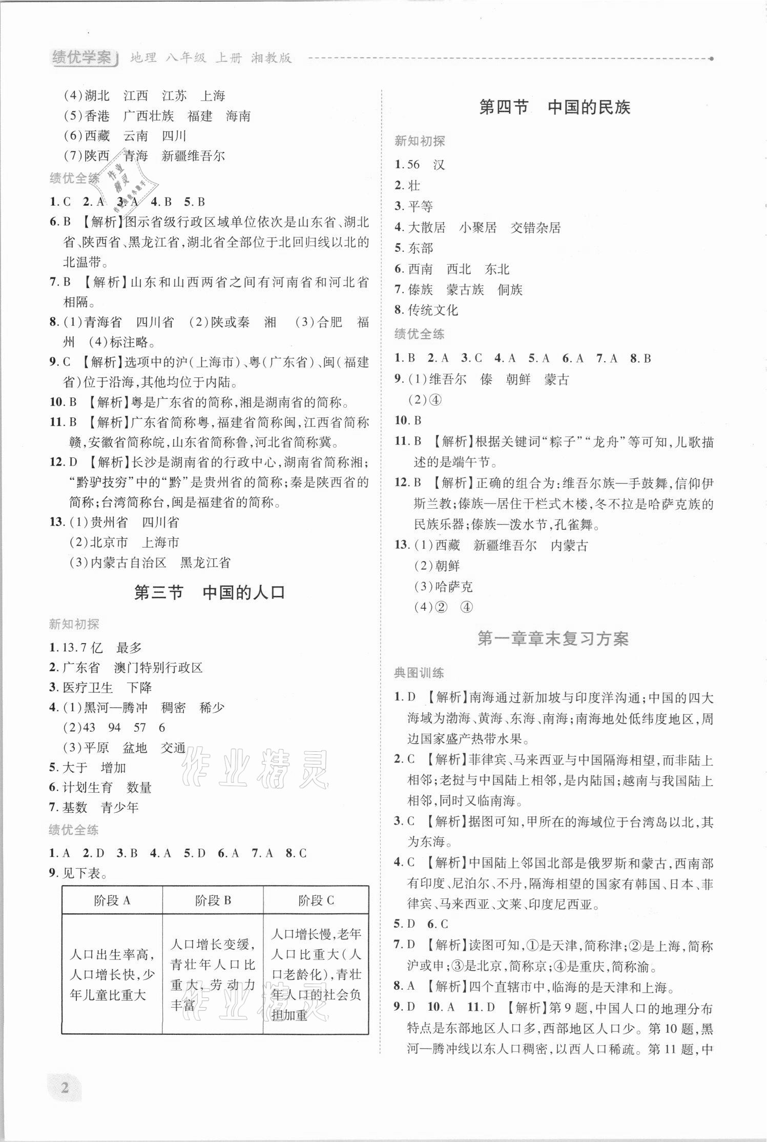 2021年績優(yōu)學(xué)案八年級(jí)地理上冊湘教版 第2頁