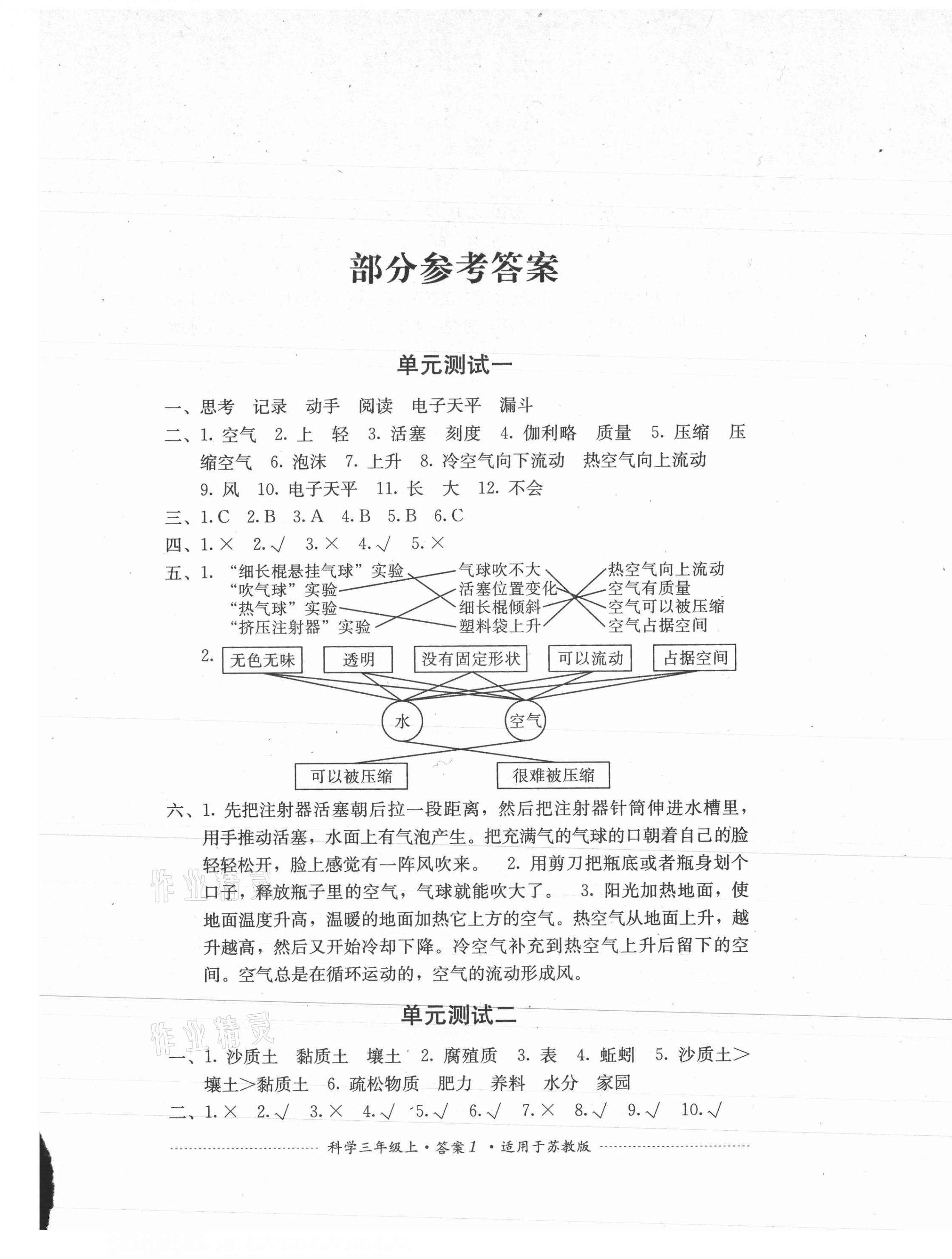 2021年單元測試四川教育出版社三年級(jí)科學(xué)上冊蘇教版 第1頁