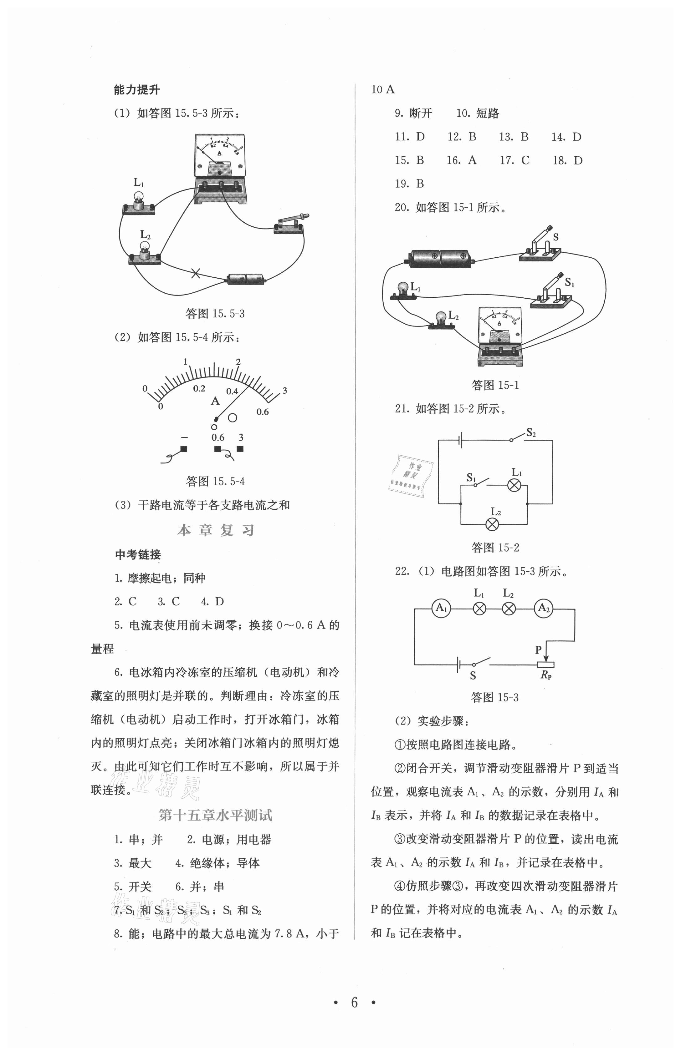 2021年人教金学典同步解析与测评九年级物理全一册人教版 第6页