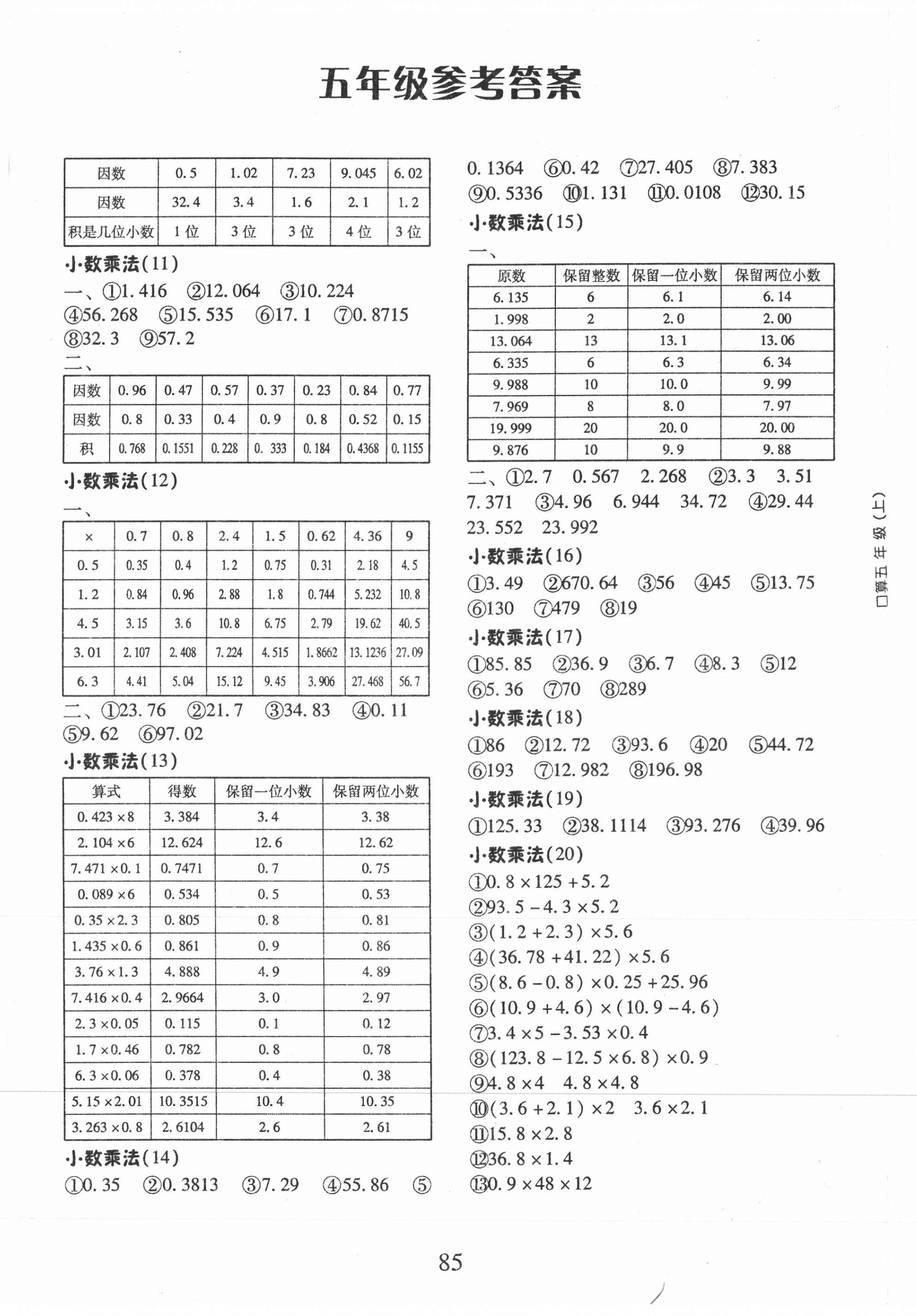 2021年每日10分鐘口算心算速算天天練五年級(jí)數(shù)學(xué)上冊(cè)人教版 第2頁(yè)