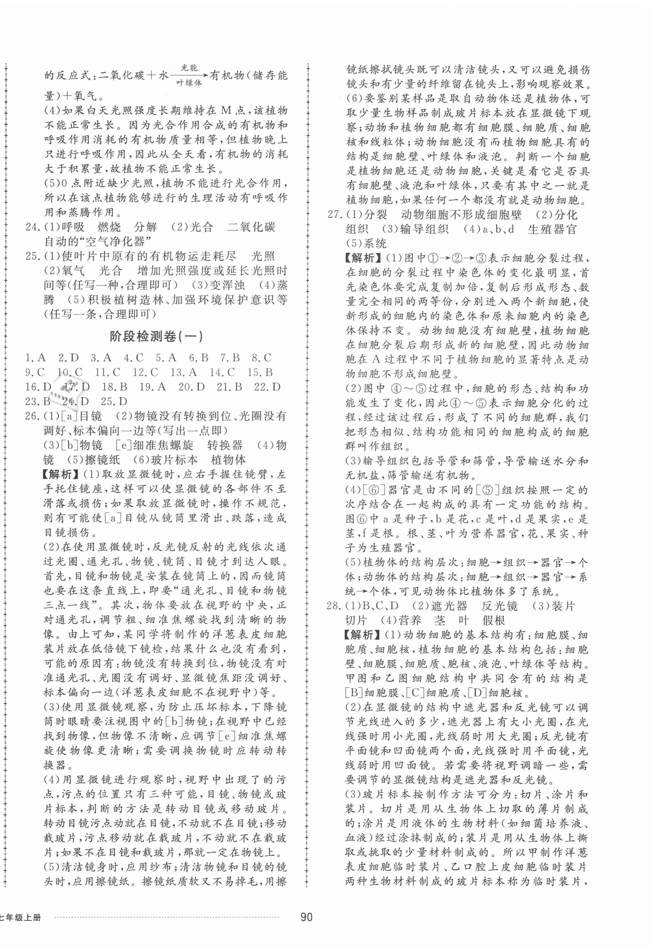 2021年同步練習(xí)冊(cè)配套單元檢測(cè)卷七年級(jí)生物上冊(cè)濟(jì)南版 第2頁(yè)