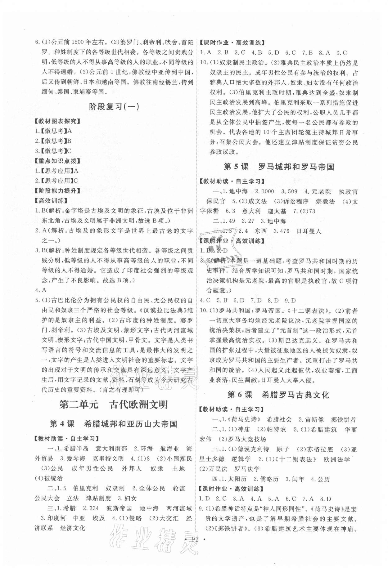 2021年能力培養(yǎng)與測試九年級世界歷史上冊人教版 第2頁