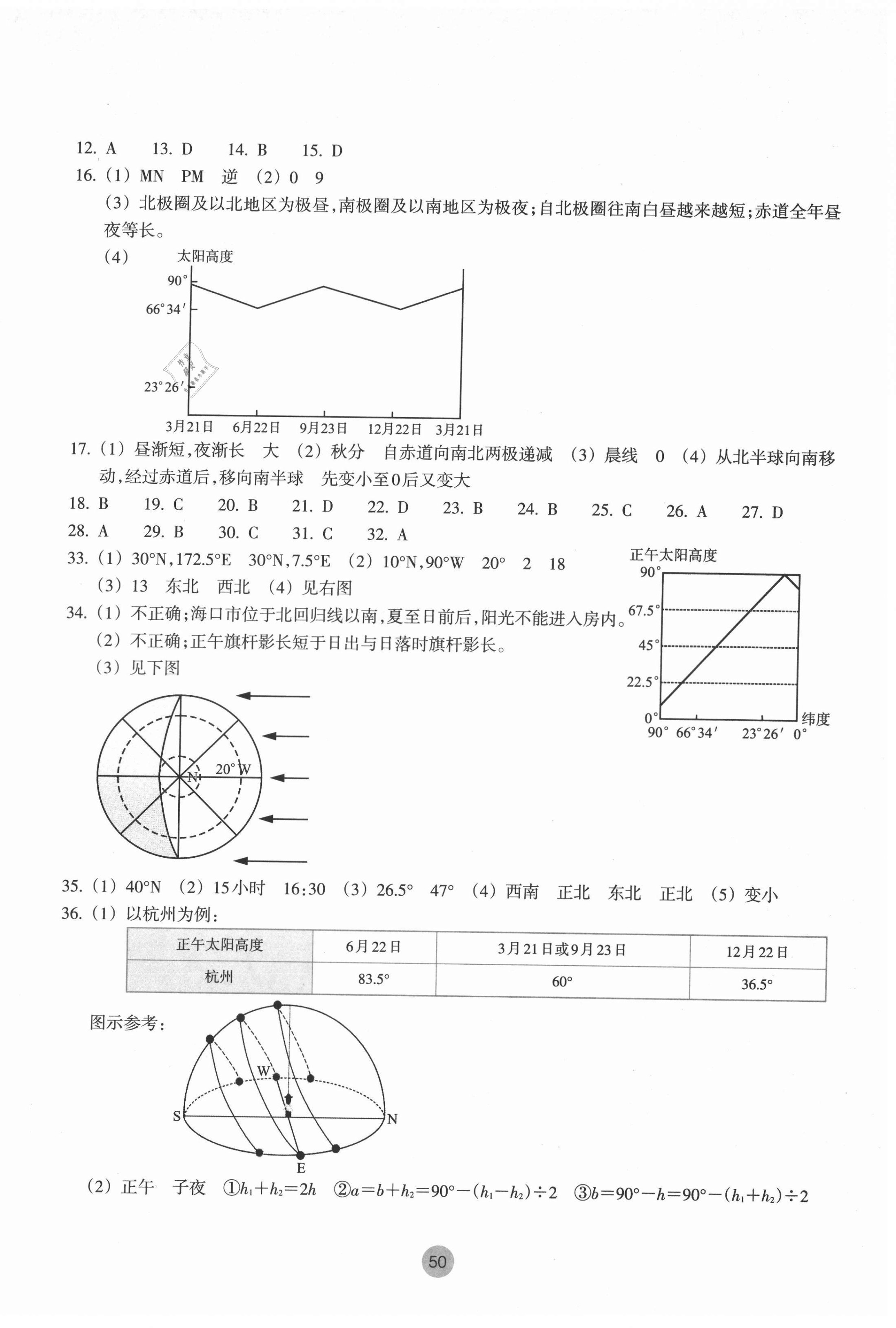 2021年作業(yè)本高中地理選擇性必修1湘教版浙江教育出版社 第2頁(yè)