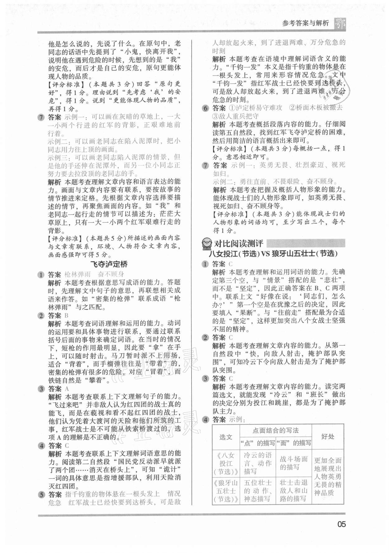 2021年木頭馬閱讀力測評六年級語文A版大武漢專版 第5頁