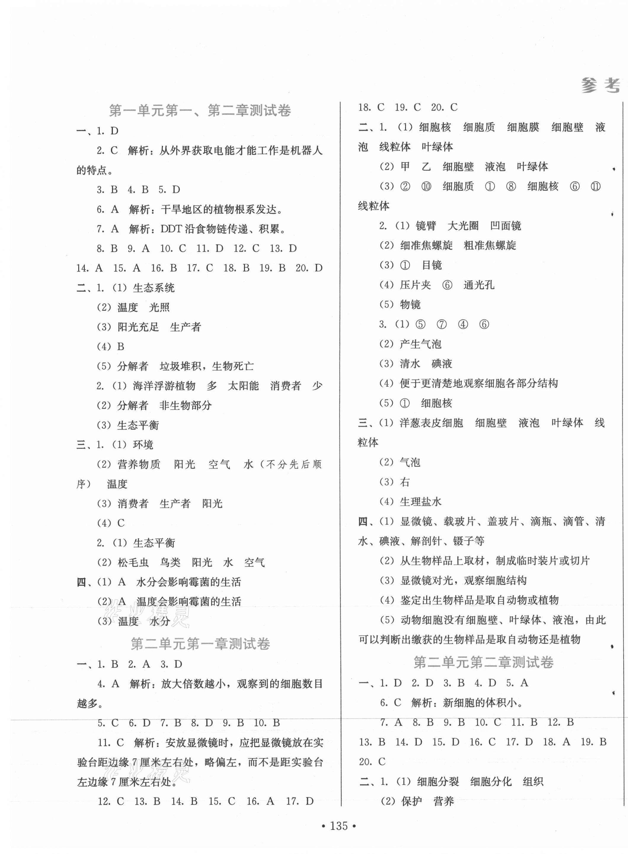 2021年新練習(xí)鞏固方案七年級(jí)生物上冊(cè)人教版 第1頁(yè)