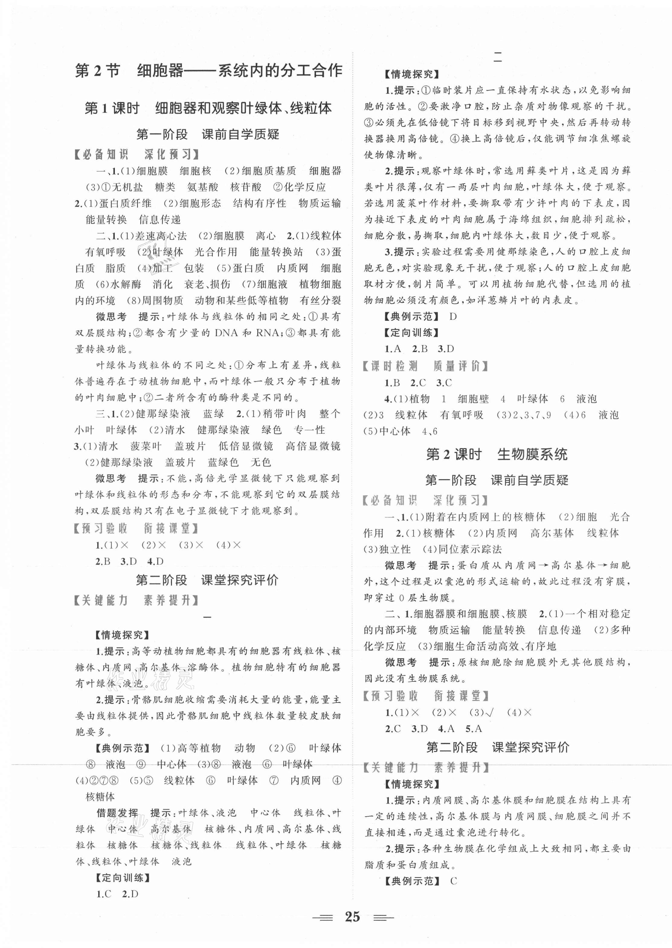 2021年點(diǎn)金訓(xùn)練精講巧練高中生物必修1人教版 第5頁