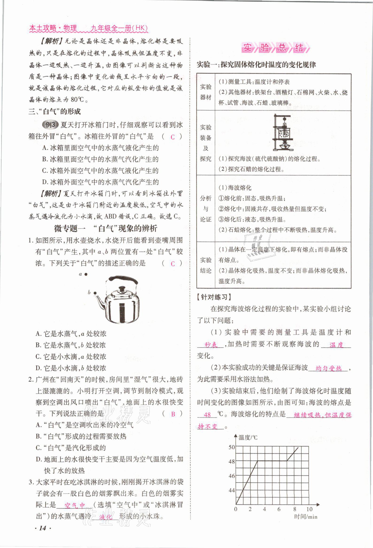 2021年本土攻略九年级物理全一册沪科版 参考答案第25页