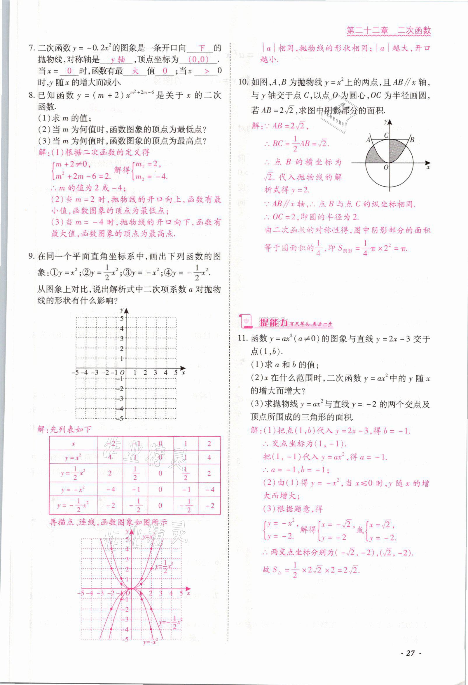 2021年本土攻略九年級(jí)數(shù)學(xué)全一冊(cè)人教版 參考答案第27頁(yè)