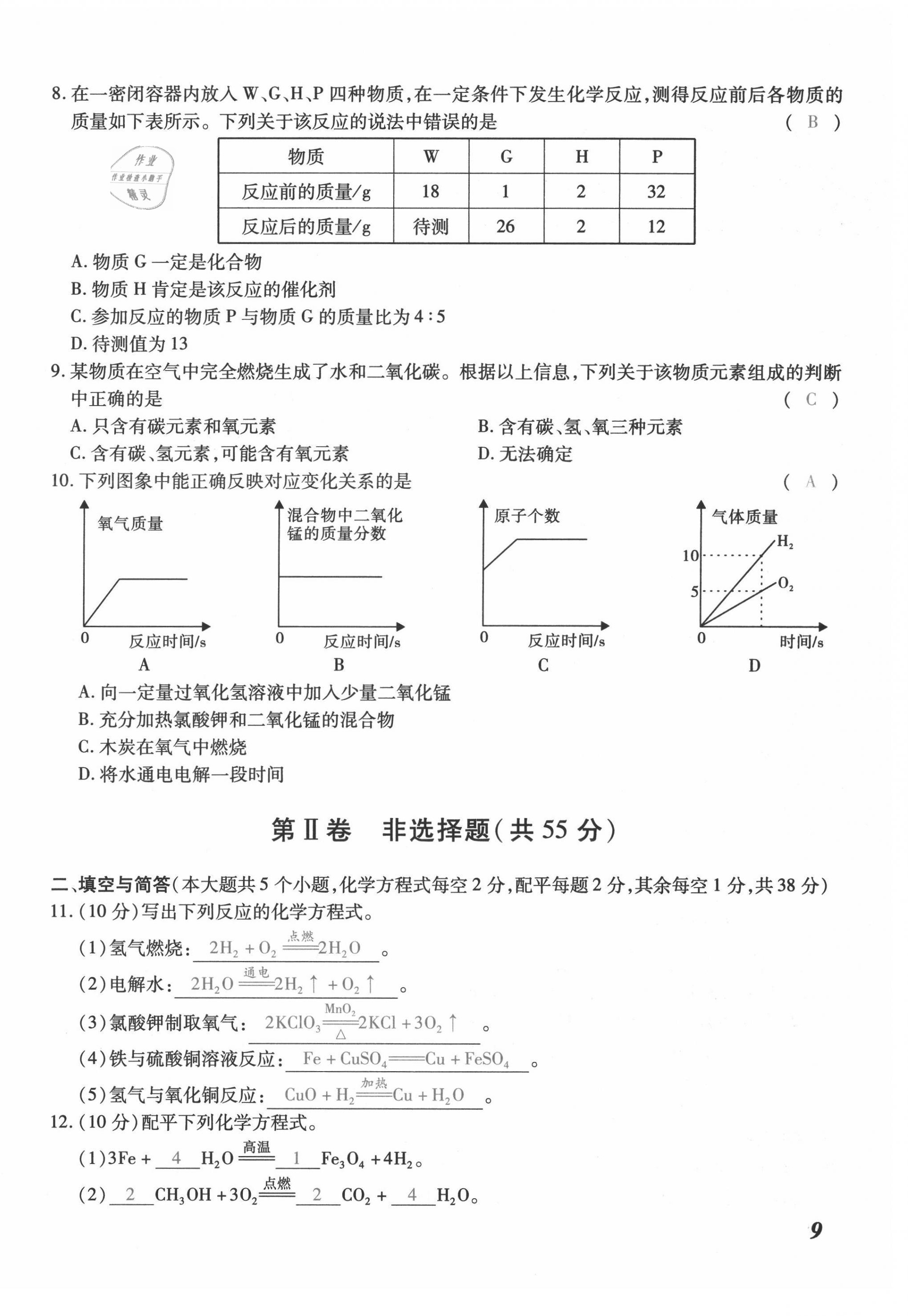 2021年本土攻略九年级化学全一册人教版 第18页