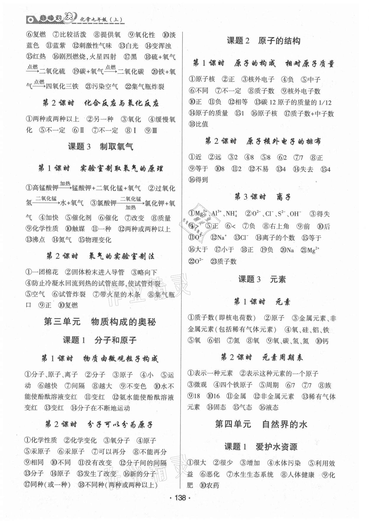 2021年巔峰對(duì)決九年級(jí)化學(xué)上冊(cè)人教版 第2頁(yè)