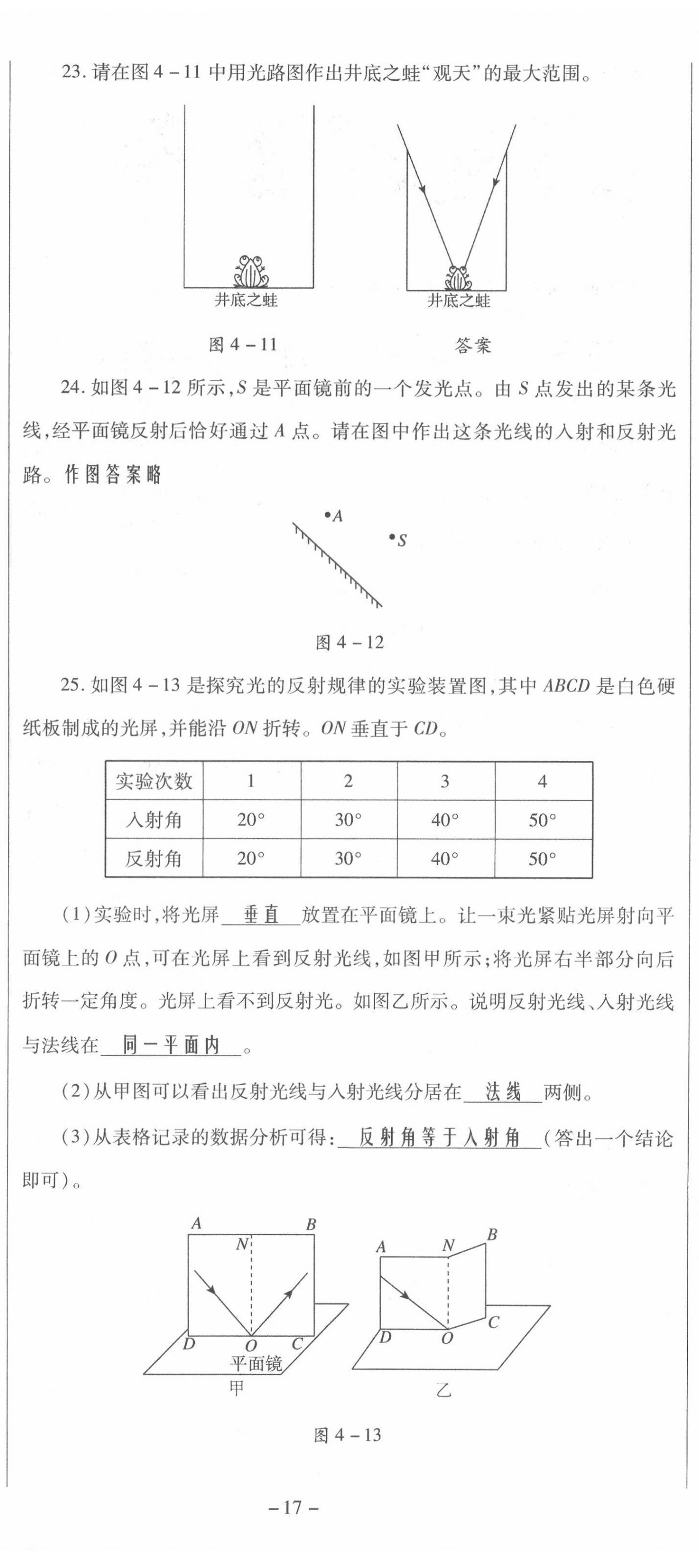 2021年節(jié)節(jié)高一對(duì)一同步精練測(cè)評(píng)八年級(jí)物理上冊(cè)滬科版 第17頁