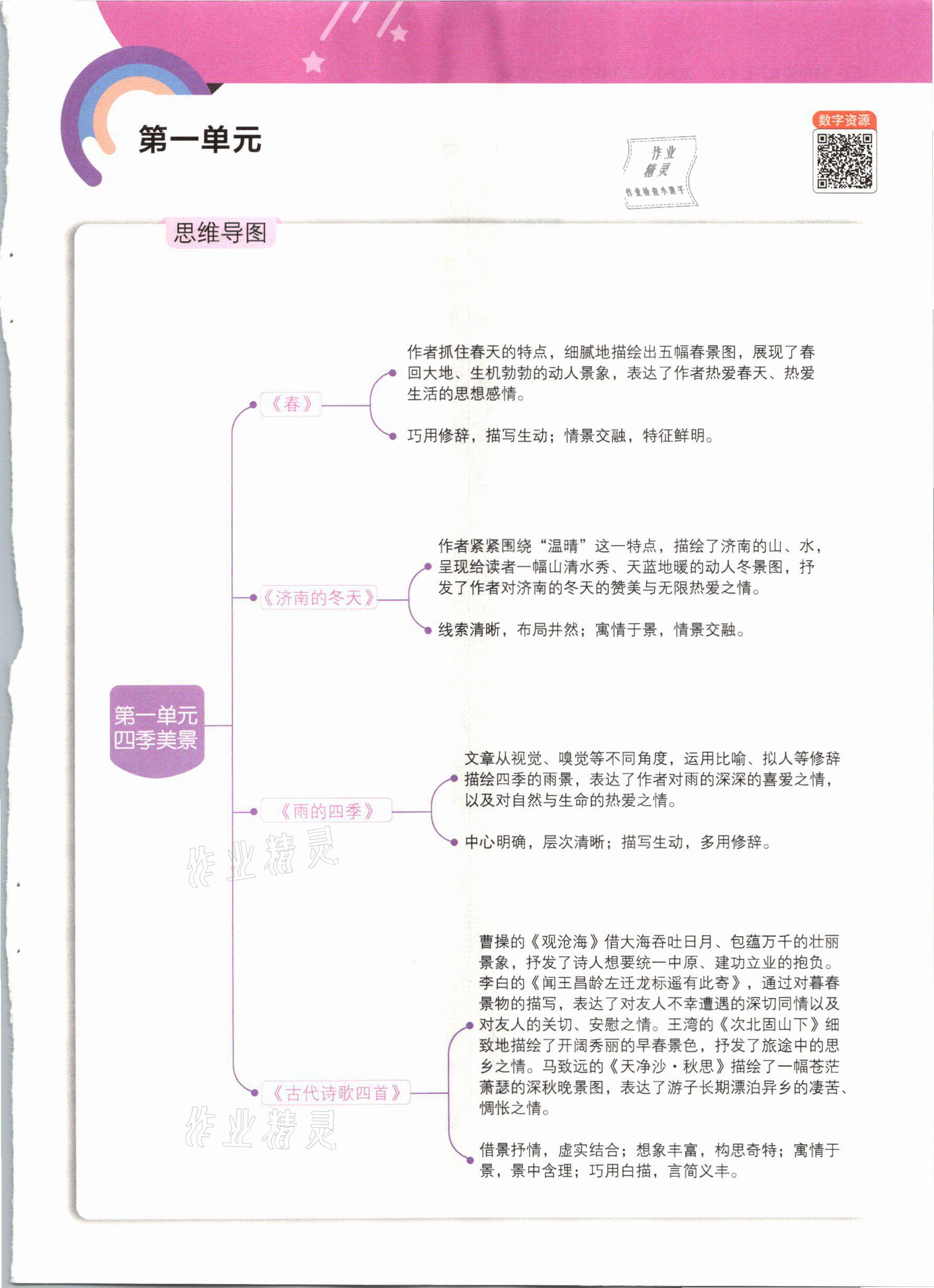 2021年教材课本七年级语文上册人教版五四制 参考答案第1页