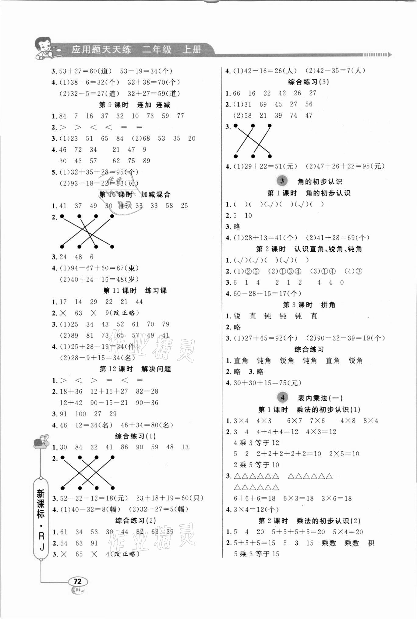 2021年應用題天天練二年級上冊人教版 第2頁