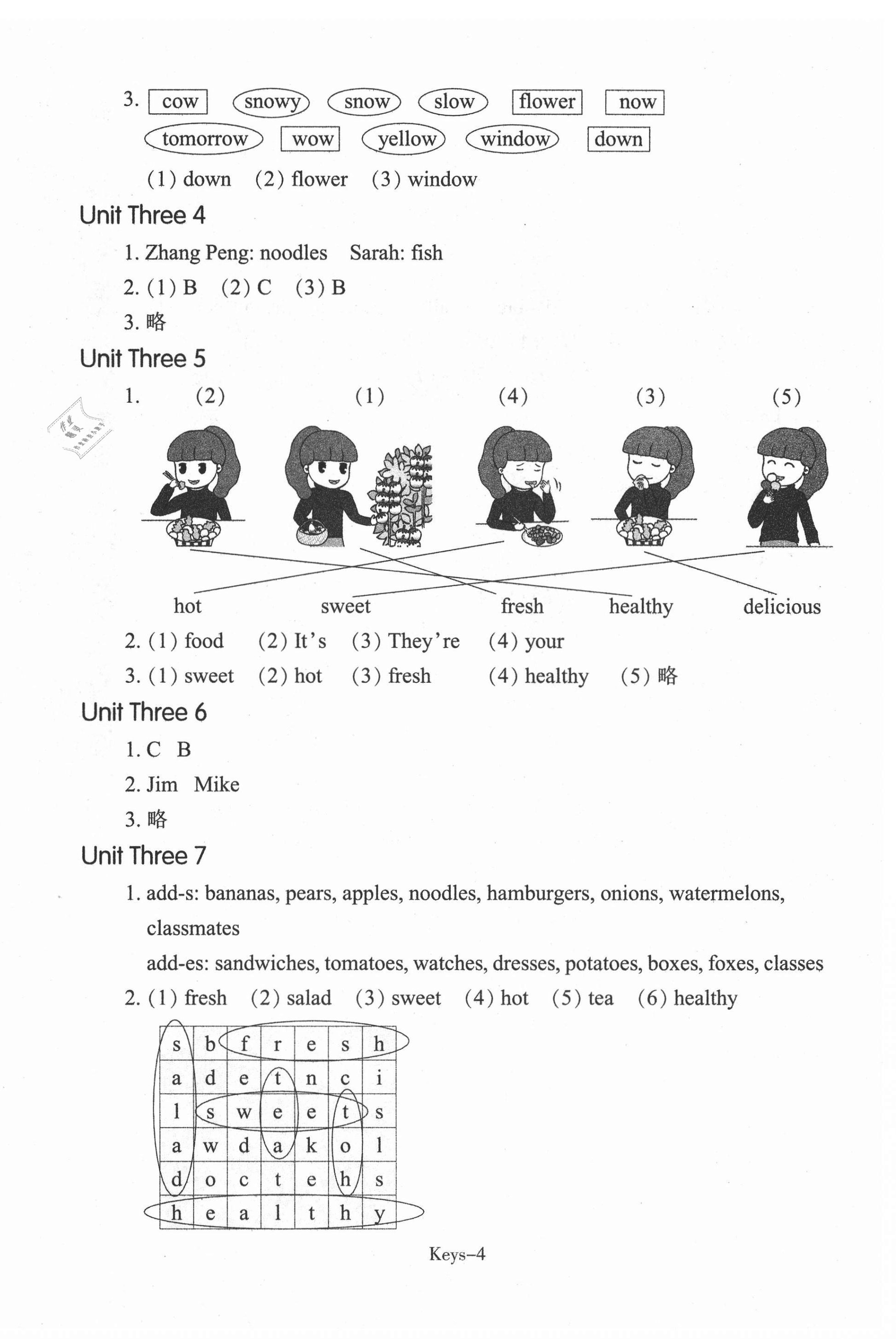 2021年每課一練浙江少年兒童出版社五年級(jí)英語上冊(cè)人教版 參考答案第4頁