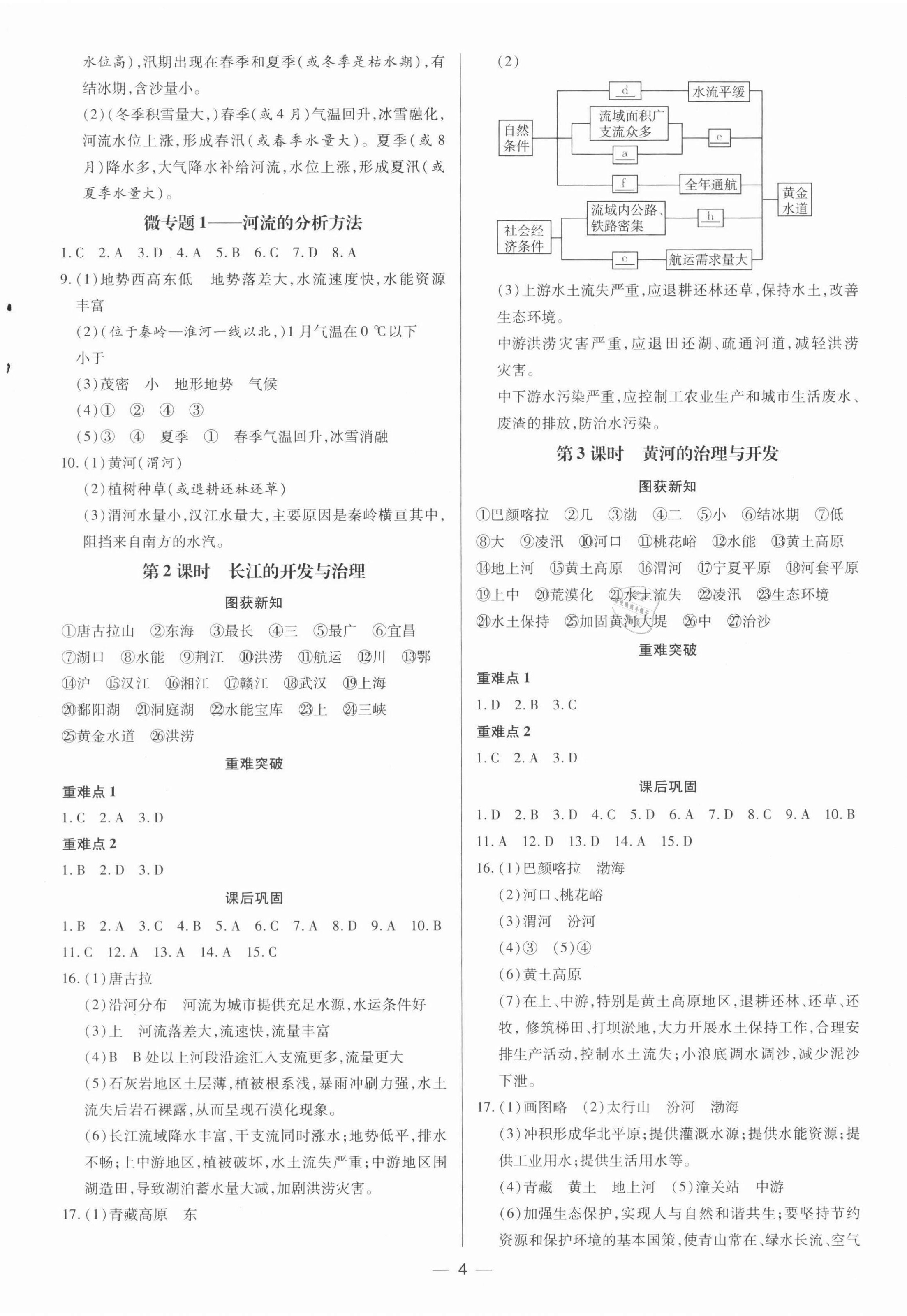 2021年領(lǐng)跑作業(yè)本八年級地理全一冊人教版江西專版 第4頁