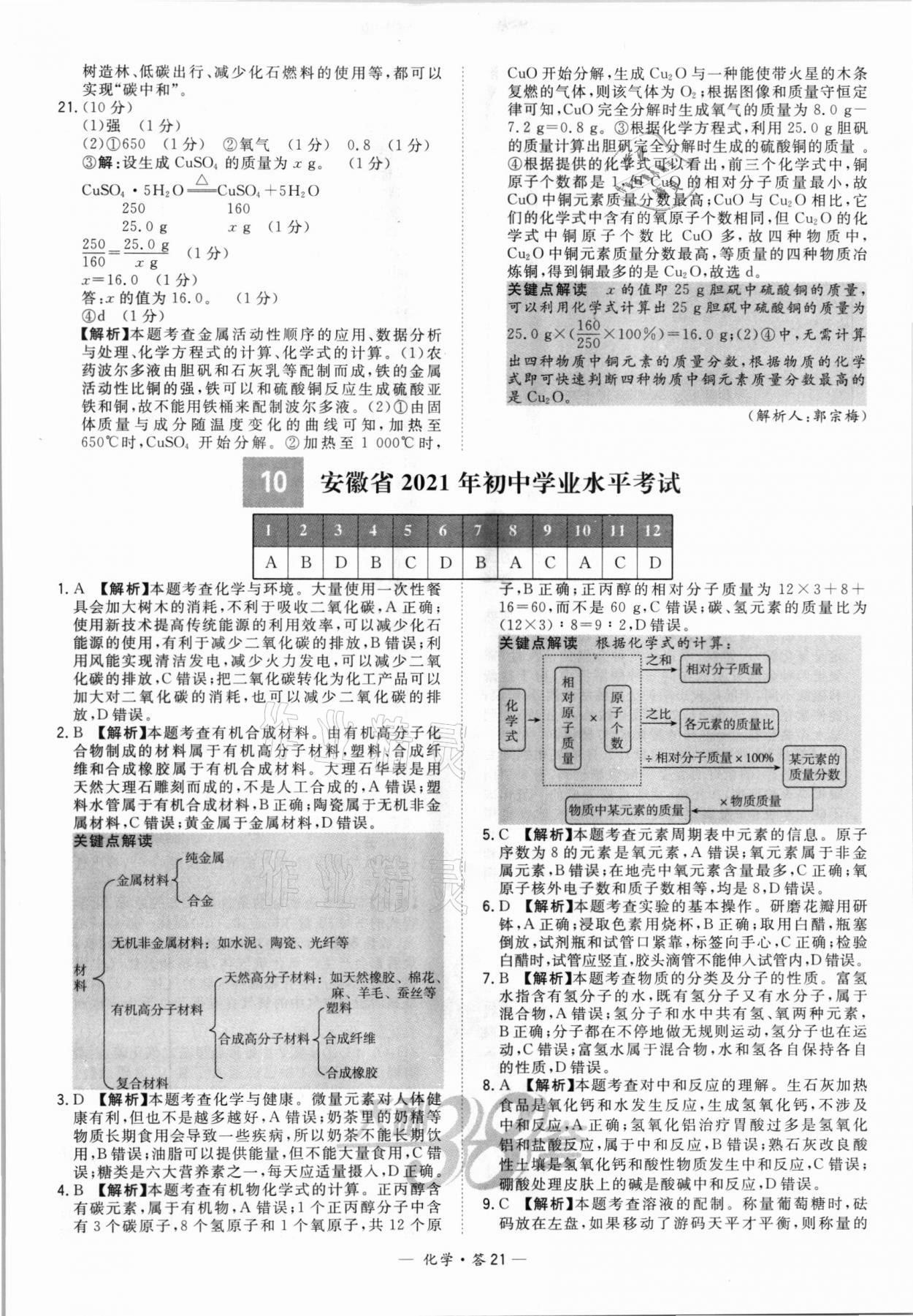 2022年天利38套新课标全国中考试题精选化学 第21页