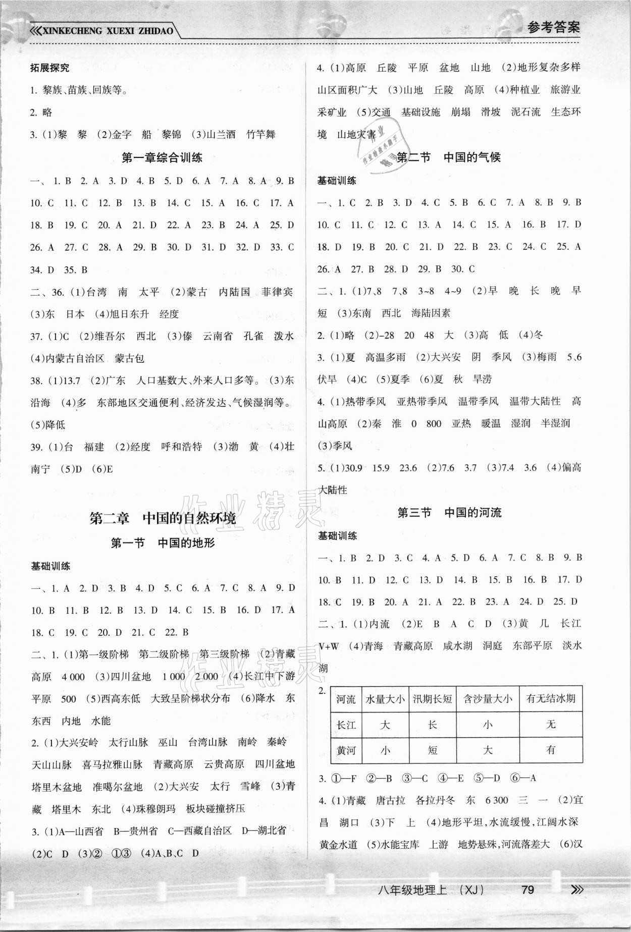 2021年新課程學(xué)習(xí)指導(dǎo)南方出版社八年級(jí)地理上冊(cè)湘教版 參考答案第2頁(yè)