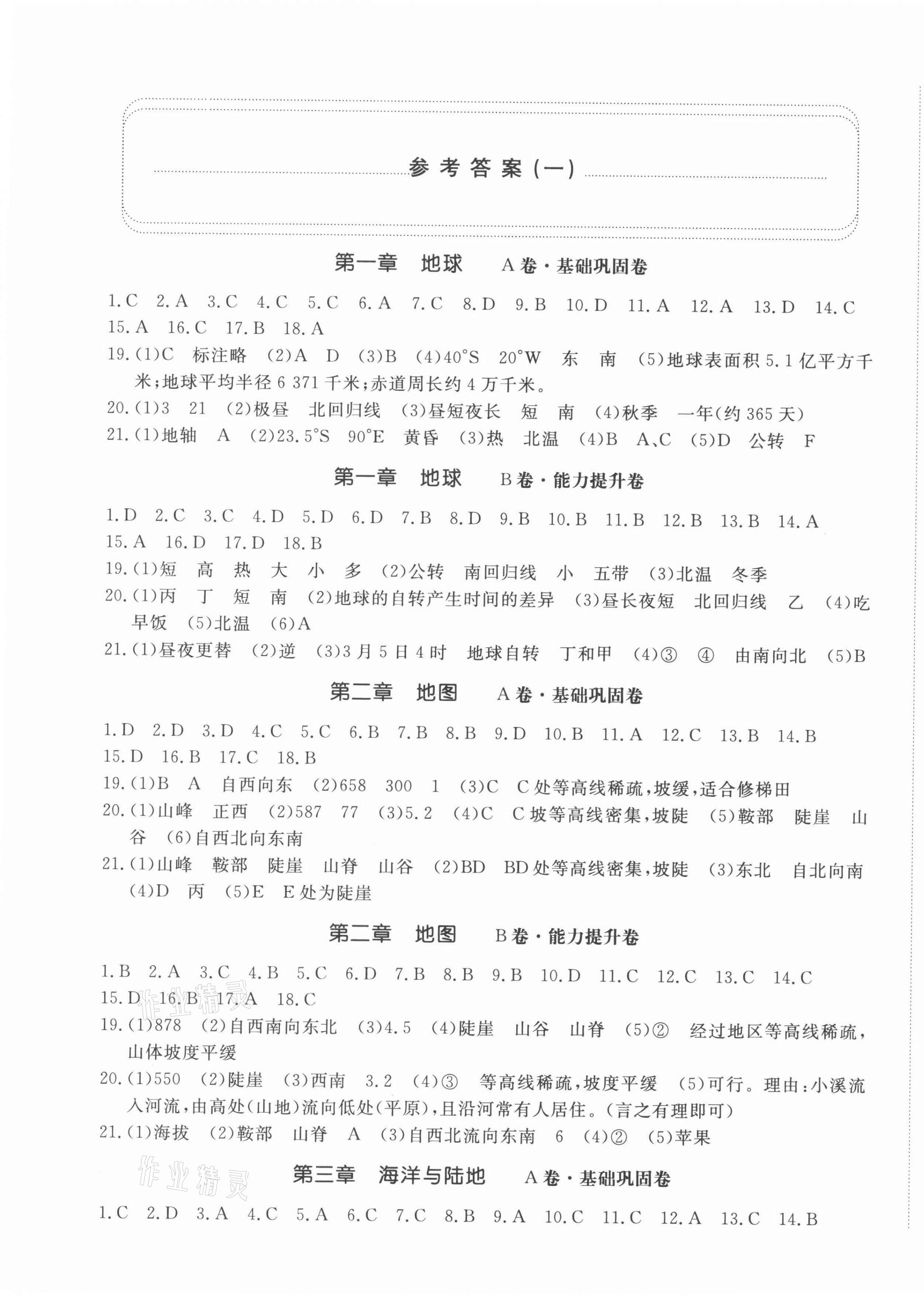 2021年新課程助學提優測試卷七年級地理上冊商務星球版 第1頁
