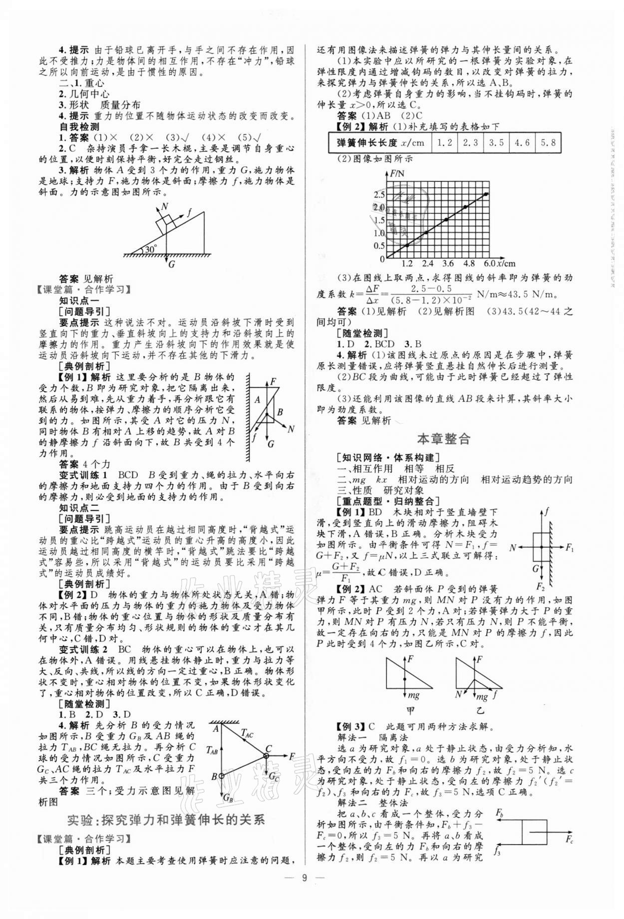 2021年高中同步學(xué)考優(yōu)化設(shè)計(jì)物理必修1滬科版 參考答案第9頁