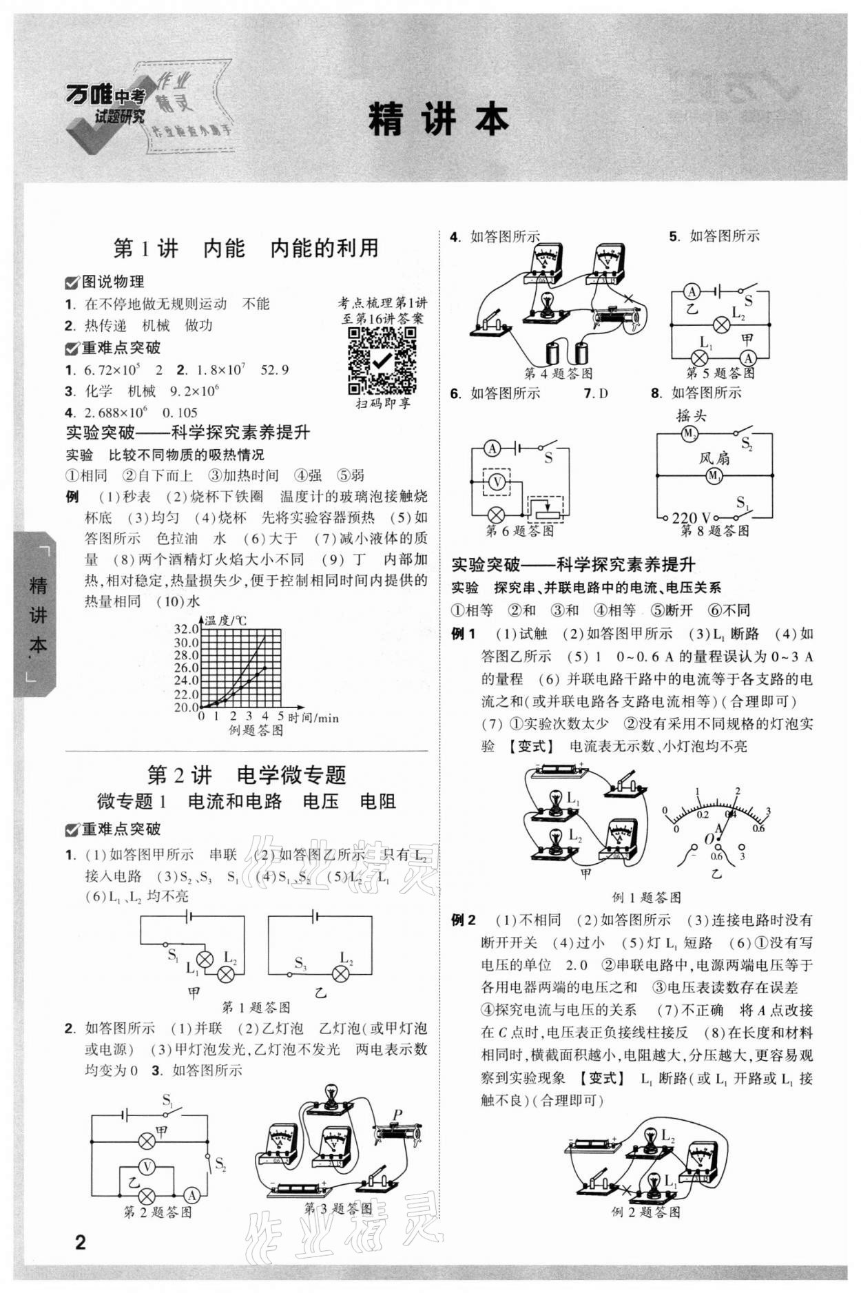 2022年萬(wàn)唯中考試題研究物理河南專(zhuān)版 參考答案第1頁(yè)