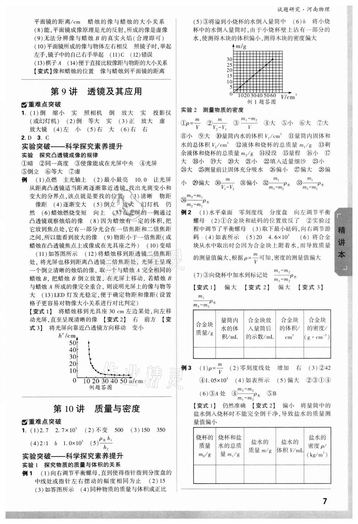 2022年萬唯中考試題研究物理河南專版 參考答案第6頁