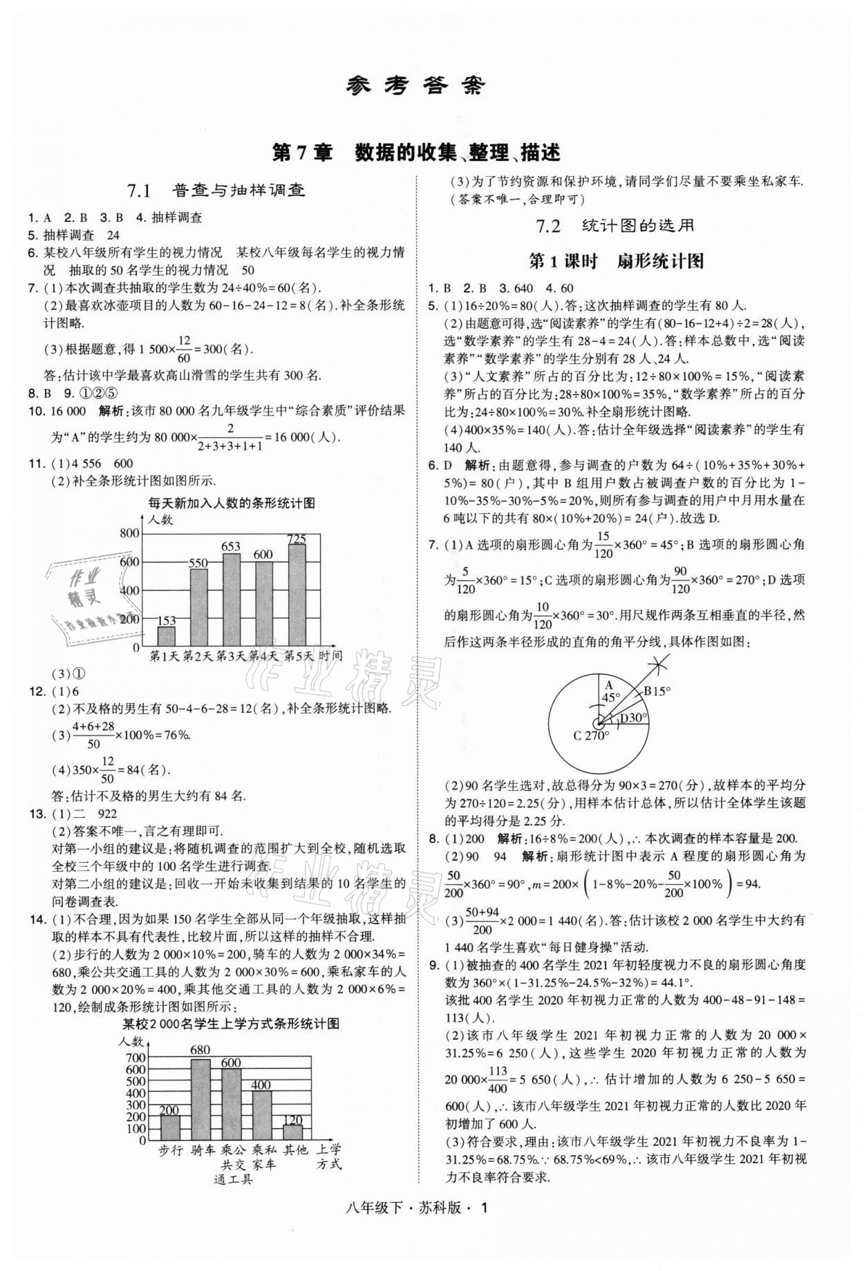 2022年学霸题中题八年级数学下册苏科版 第1页