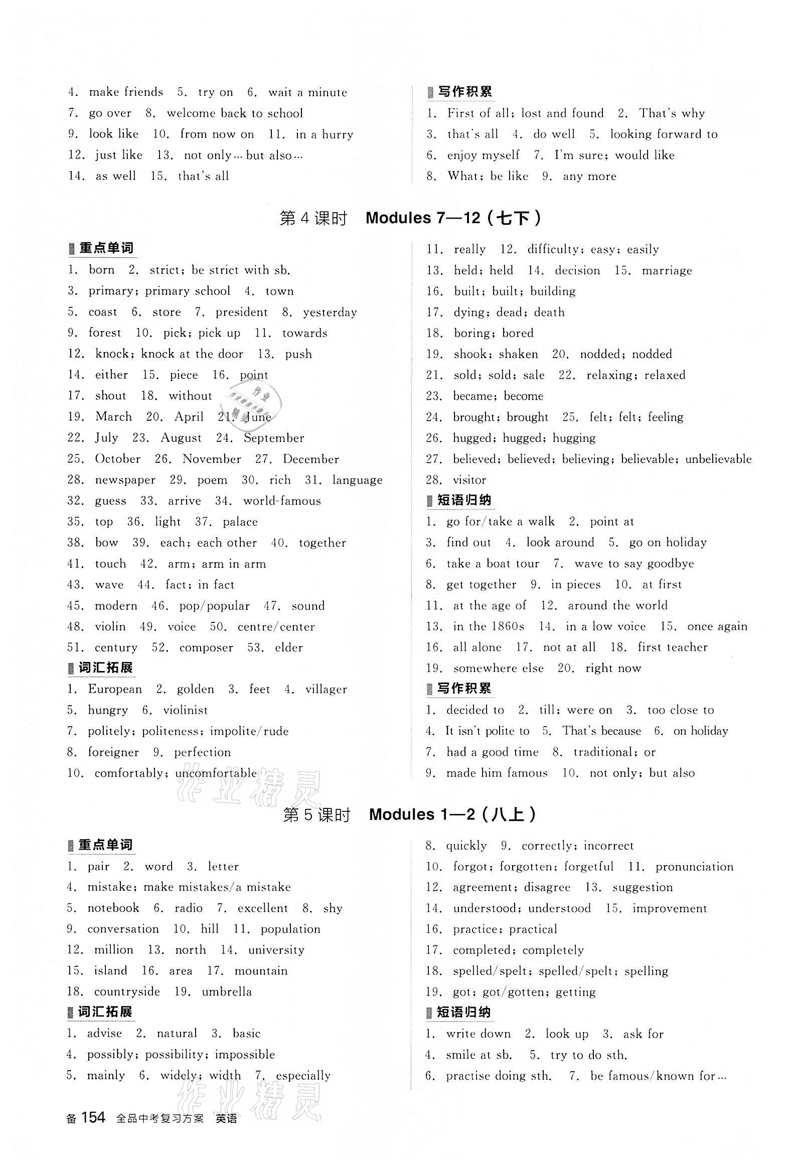 2022年全品中考復(fù)習(xí)方案英語(yǔ)備考手冊(cè)外研版浙江專版 參考答案第3頁(yè)