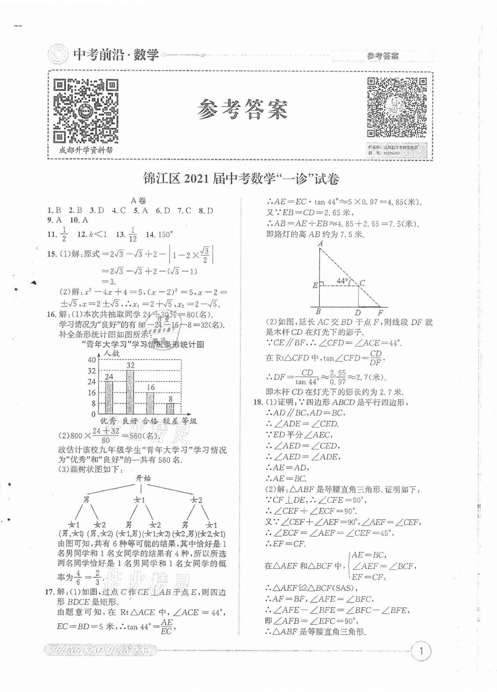 2022年中考前沿數學 第1頁