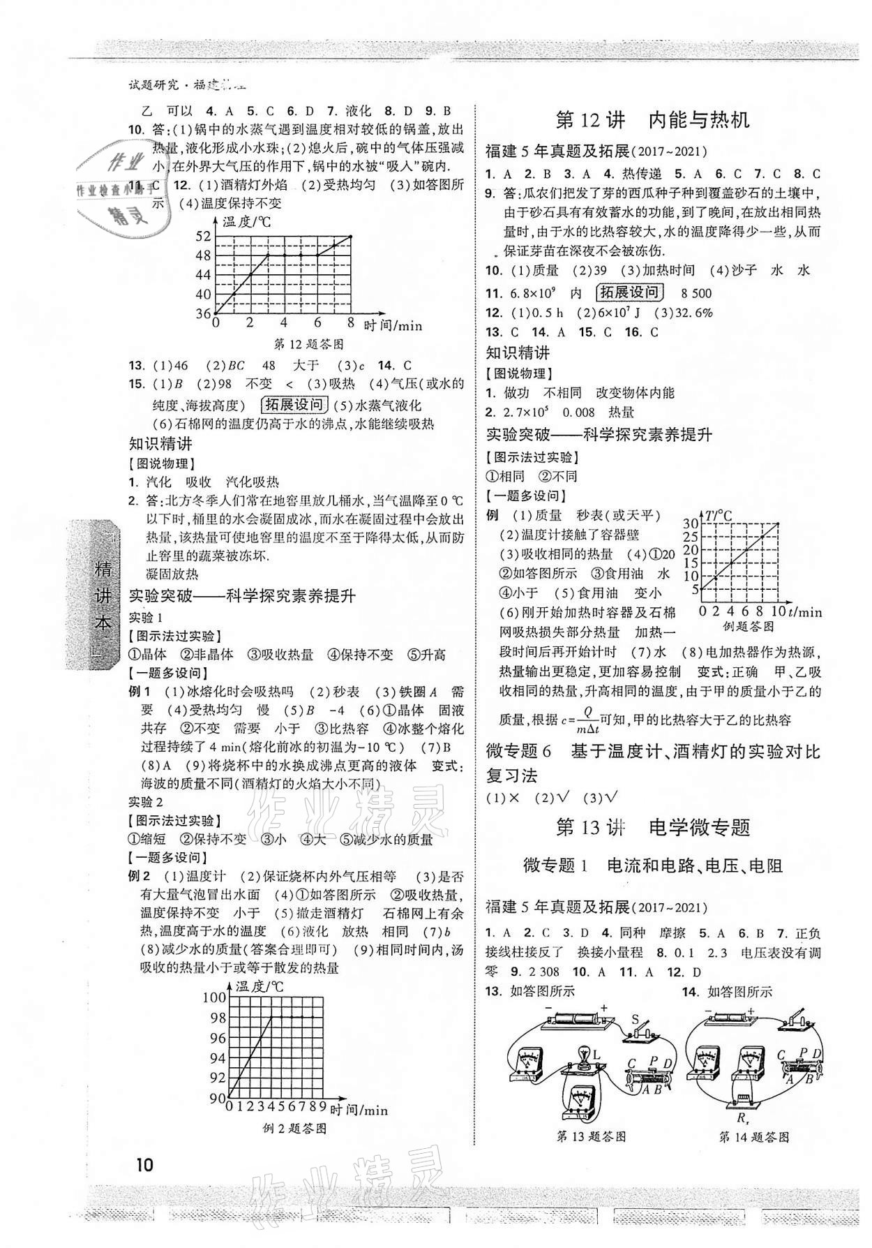 2022年萬唯中考試題研究物理福建專版 參考答案第9頁