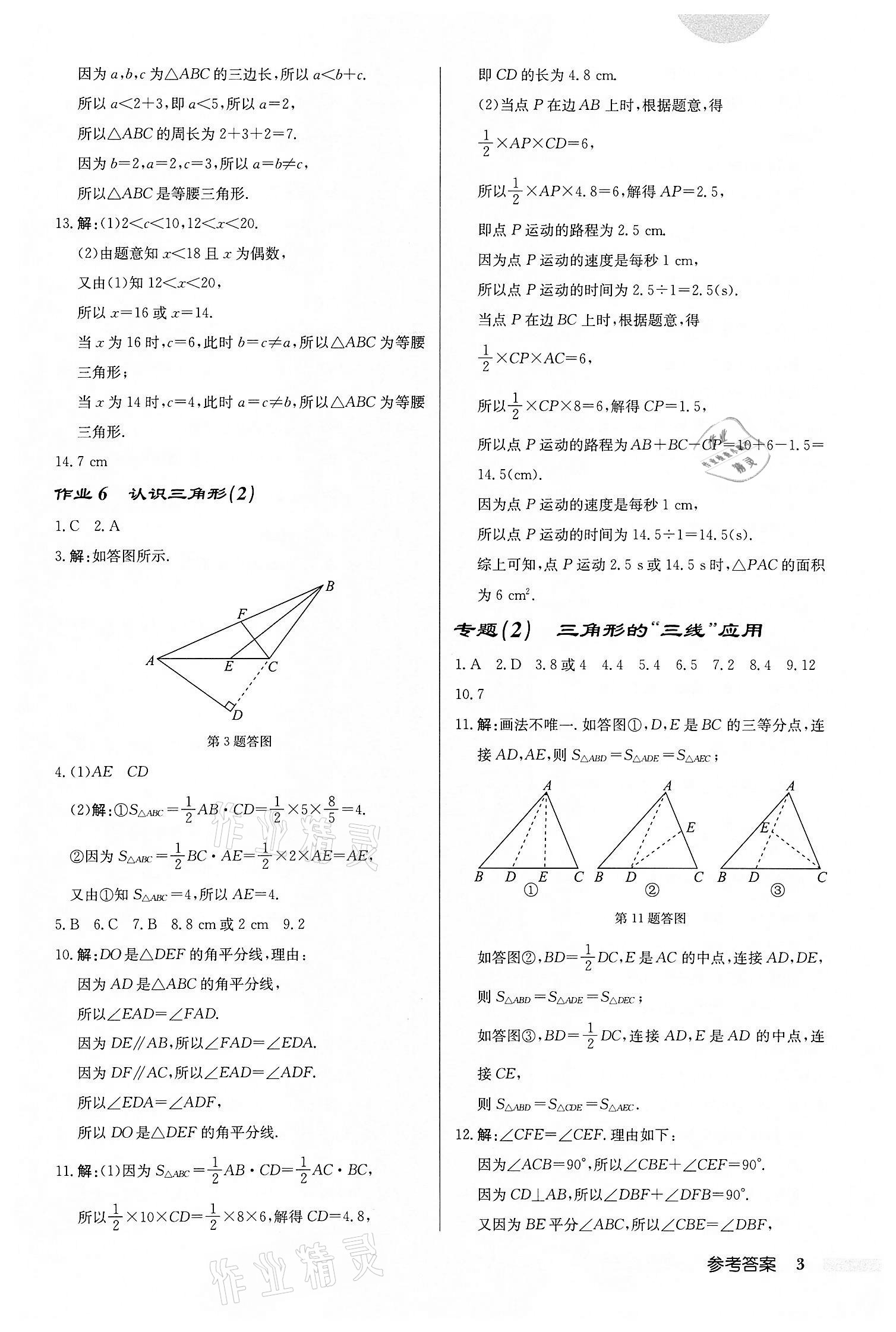 2022年启东中学作业本七年级数学下册苏科版盐城专版 第3页