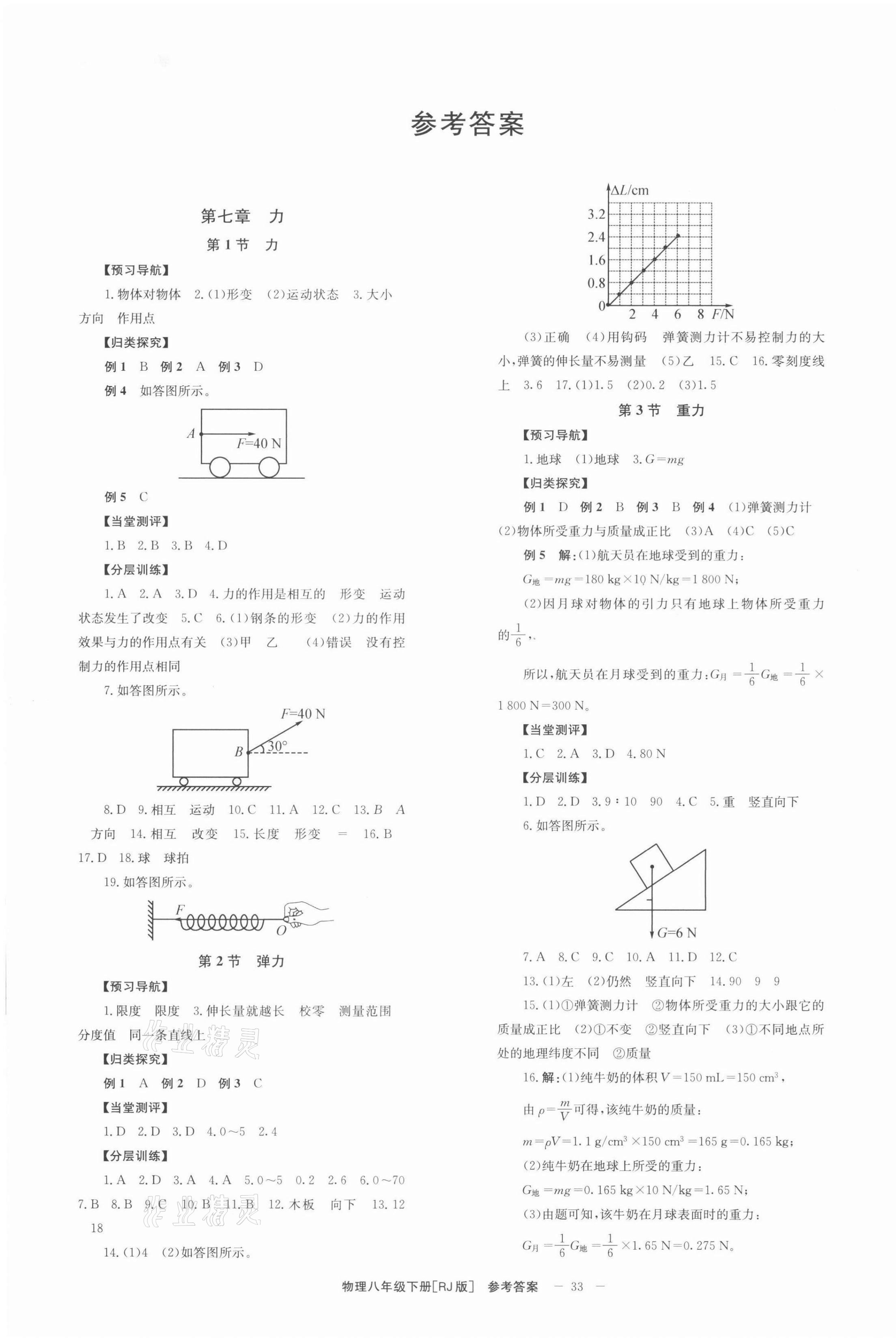 2022年全效學習學業(yè)評價方案八年級物理下冊人教版 第1頁