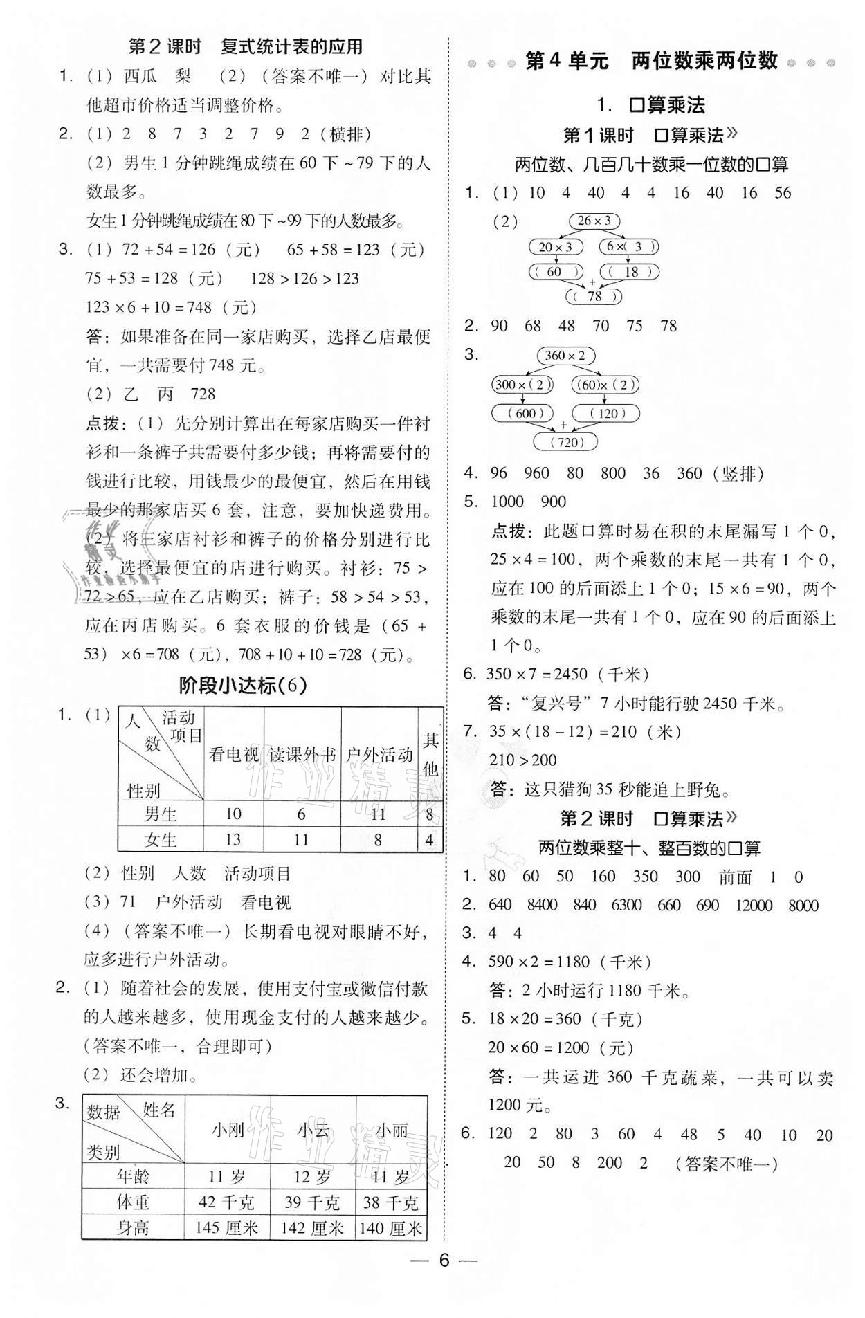 2022年綜合應(yīng)用創(chuàng)新題典中點(diǎn)三年級(jí)數(shù)學(xué)下冊(cè)人教版 第6頁(yè)