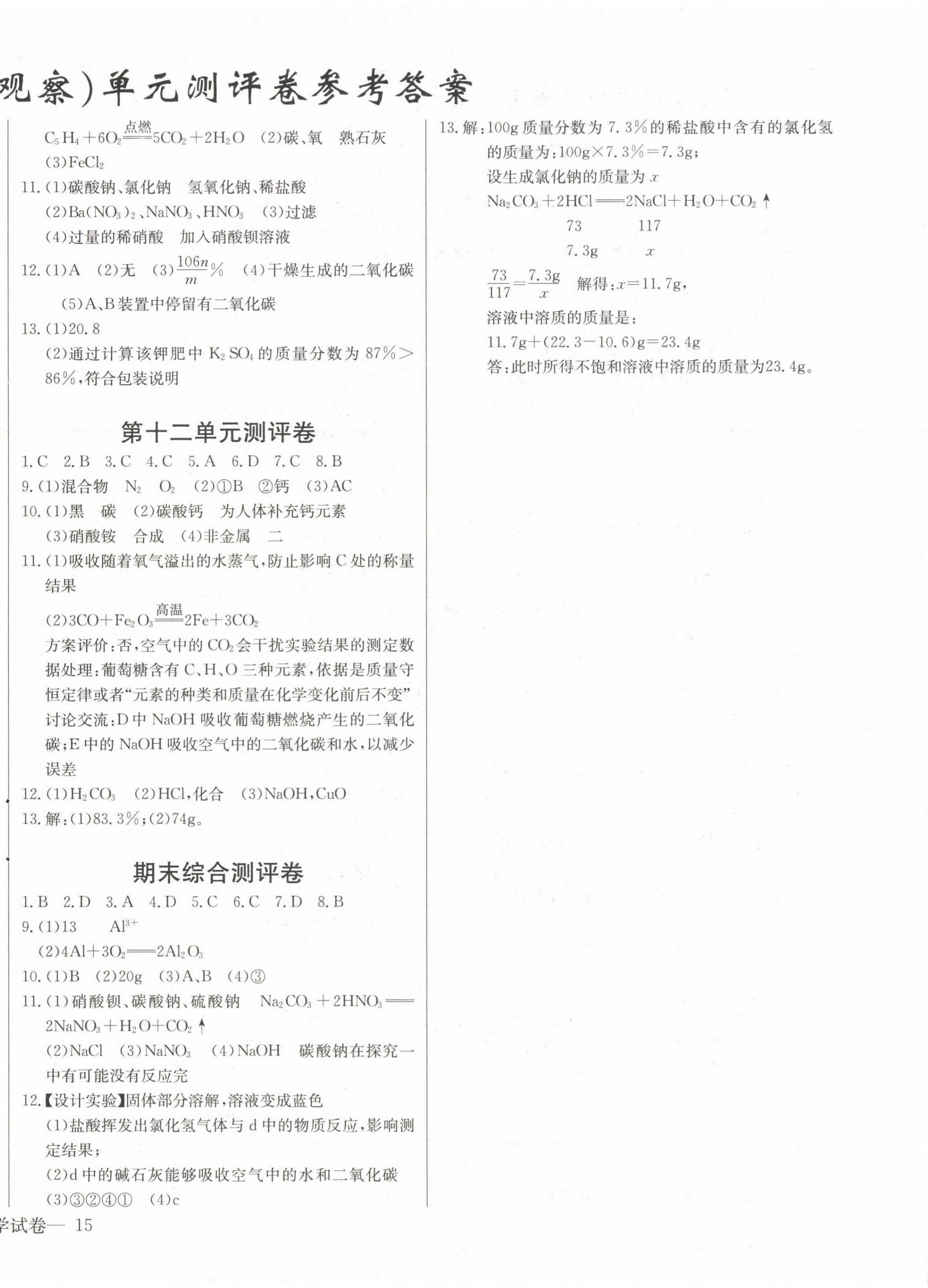 2022年思维新观察九年级化学下册人教版 第2页