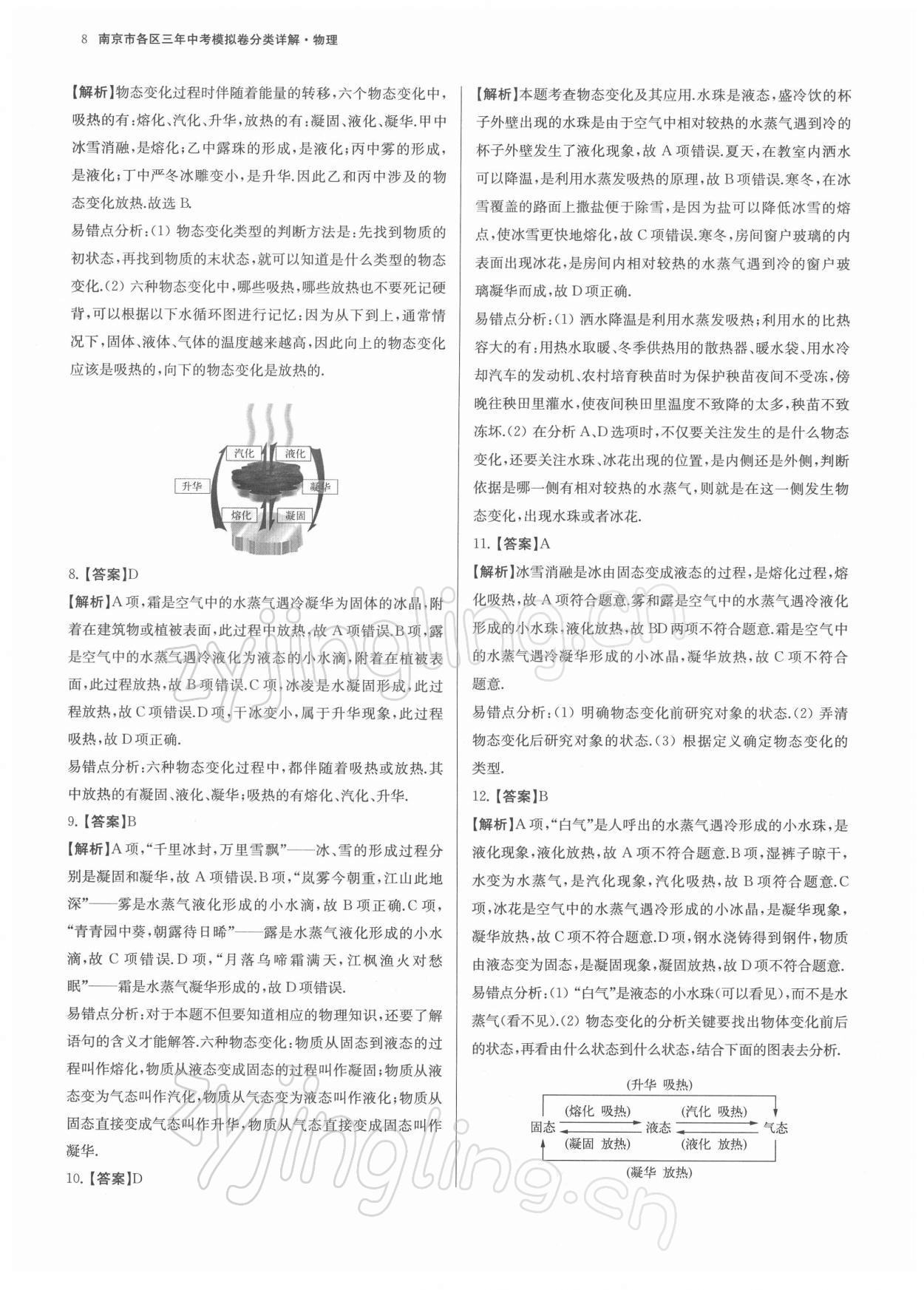 2022年南京市各區三年中考模擬卷分類詳解物理 第8頁