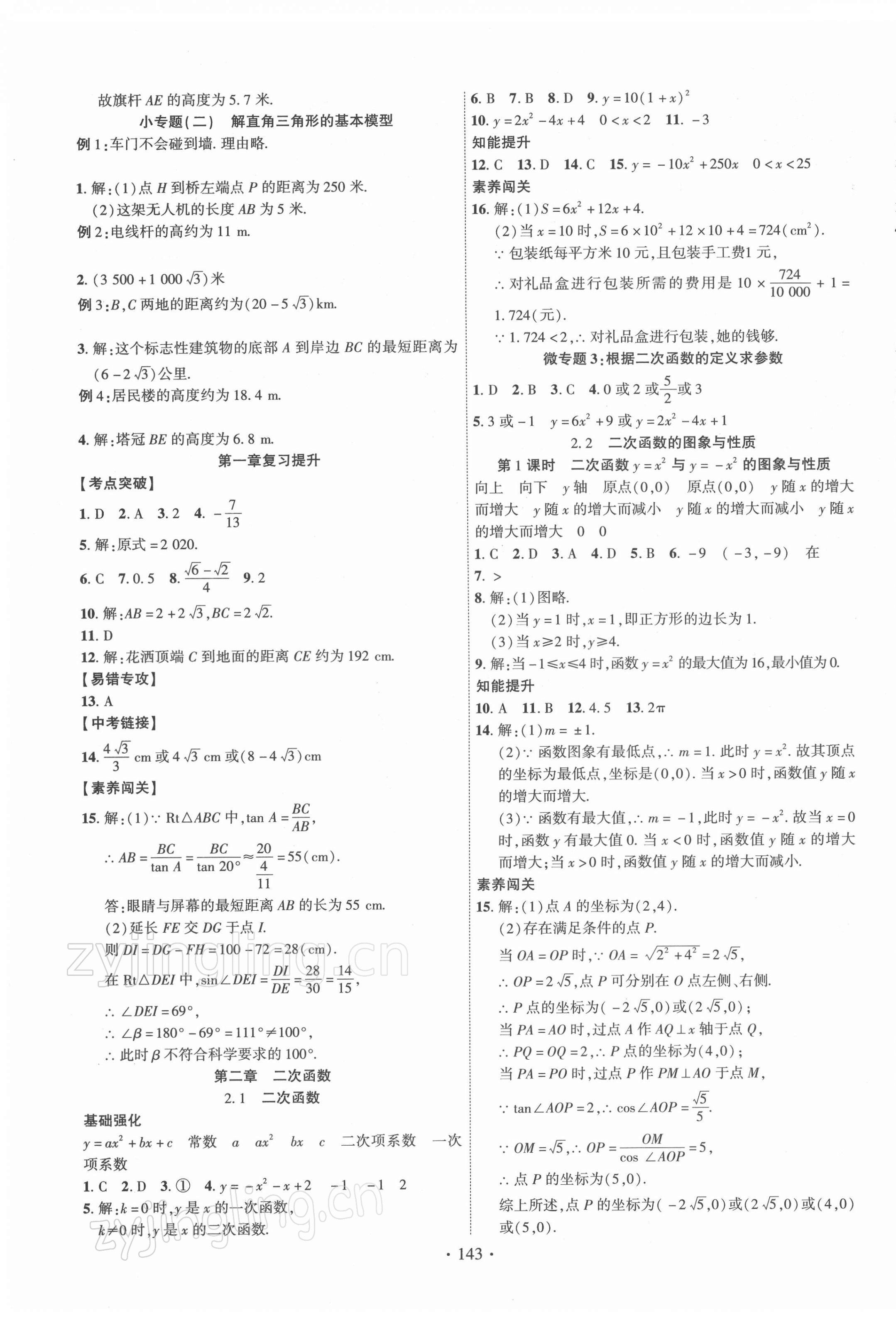 2022年暢優(yōu)新課堂九年級數(shù)學下冊北師大版 第3頁