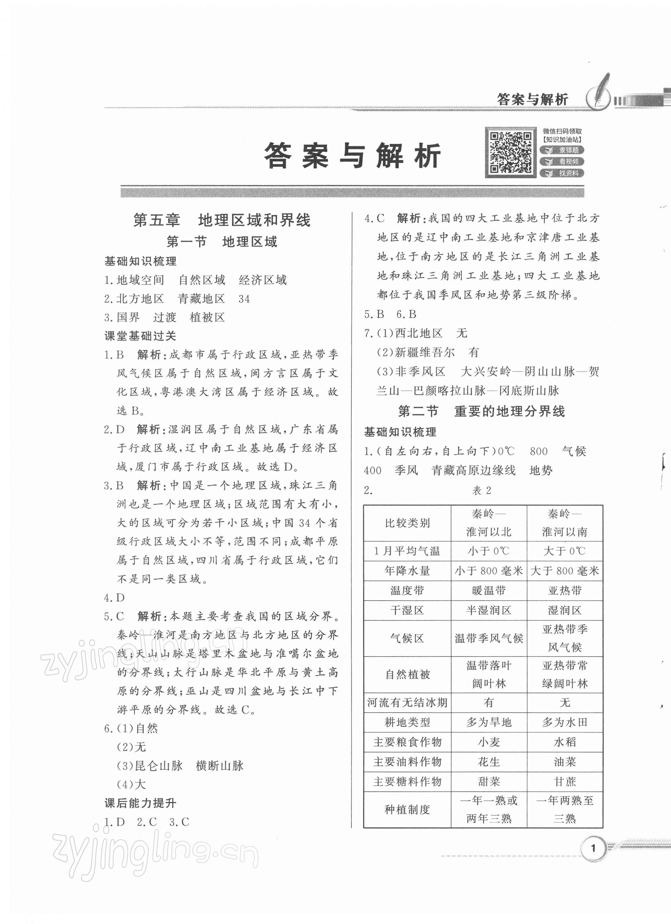 2022年同步导学与优化训练八年级地理下册粤人版 第1页