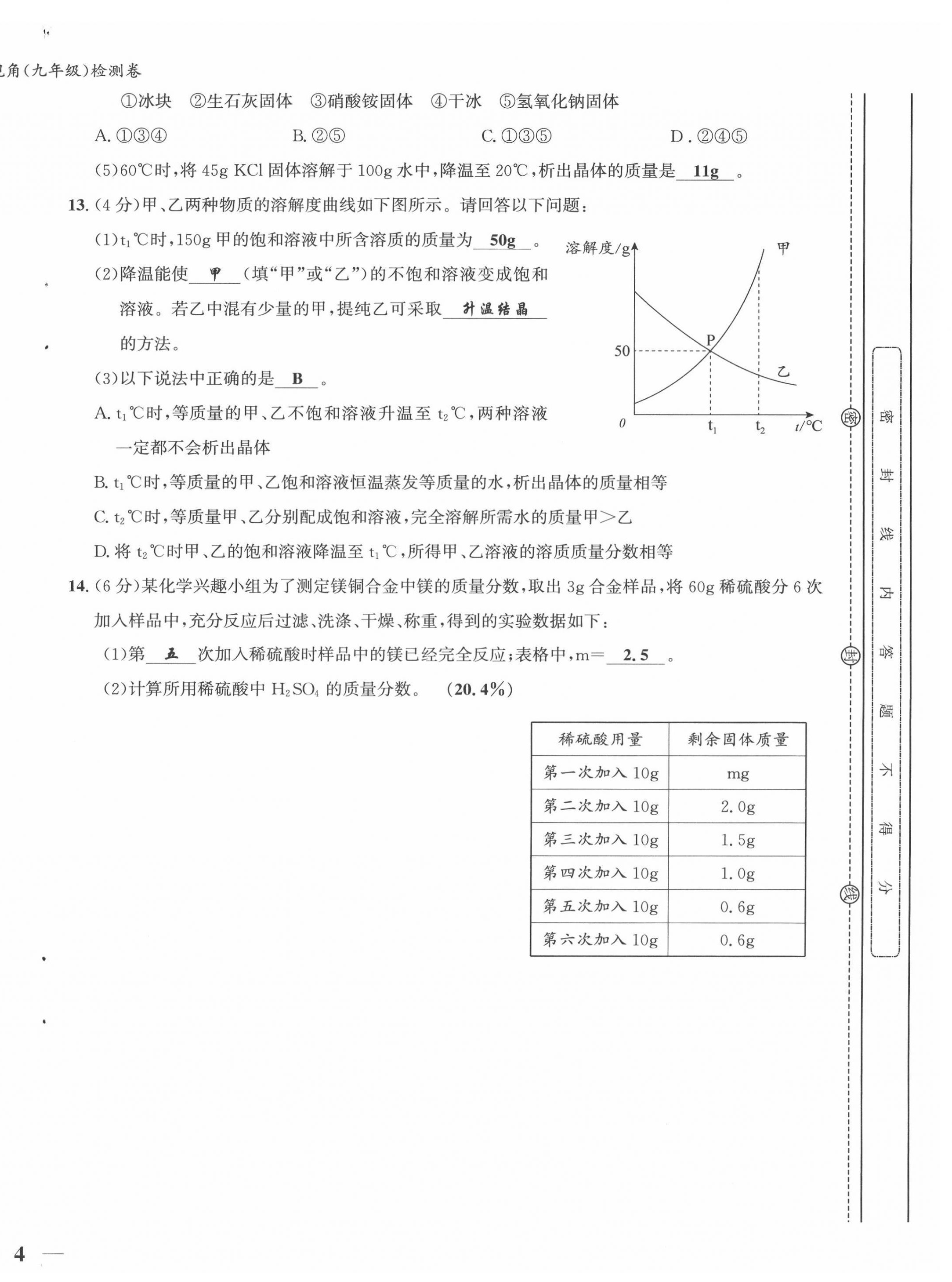 2022年新視角教輔系列叢書九年級(jí)化學(xué)下冊(cè)人教版 第8頁