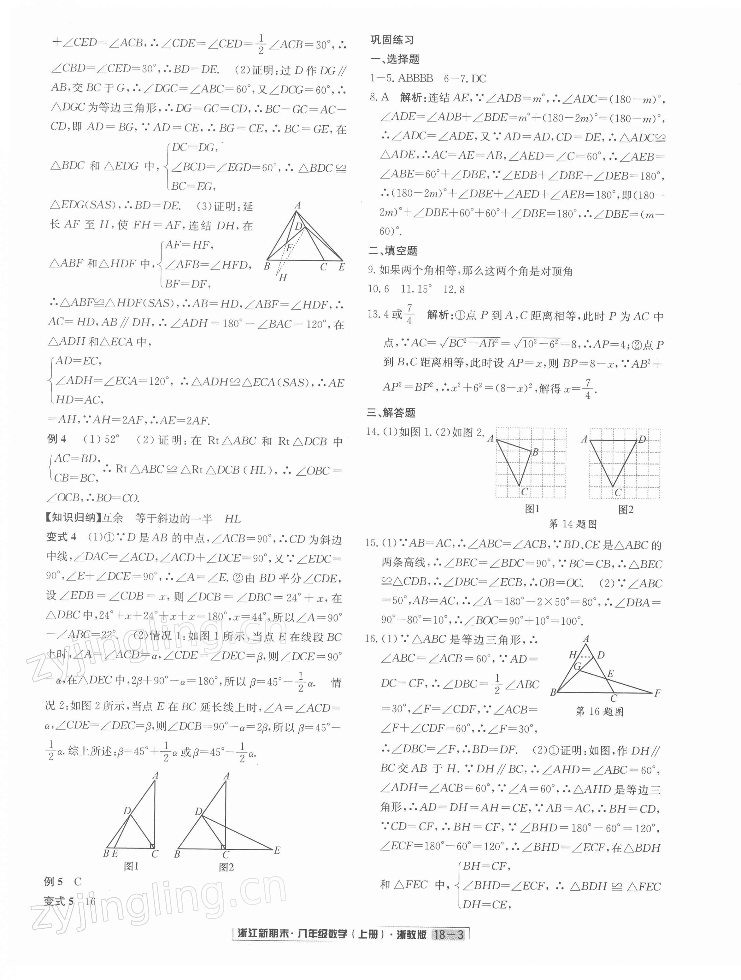 2021年浙江新期末八年級數(shù)學上冊浙教版 第3頁