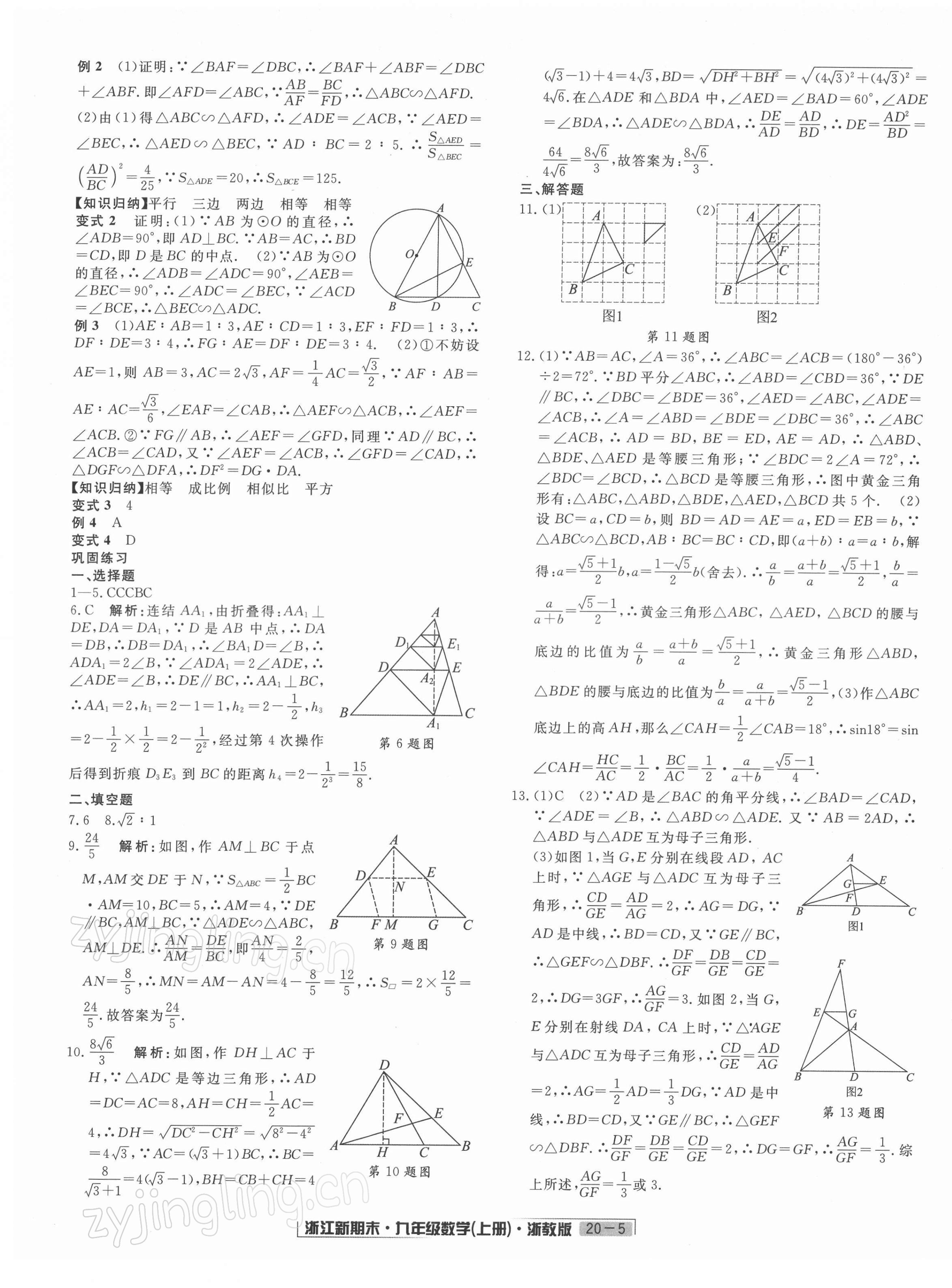 2021年浙江新期末九年級(jí)數(shù)學(xué)上冊(cè)浙教版 第5頁(yè)