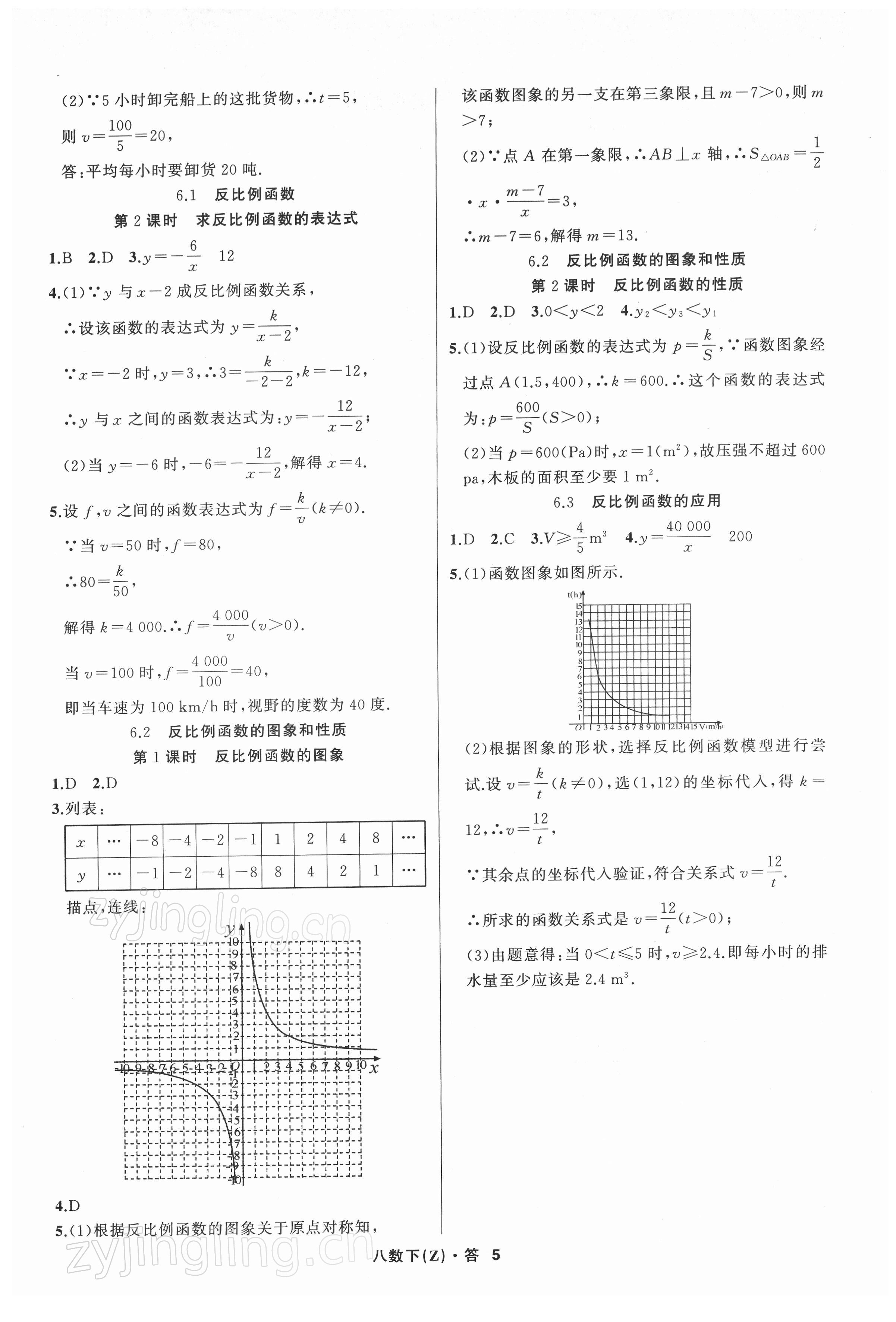 2022年名師面對(duì)面同步作業(yè)本八年級(jí)數(shù)學(xué)下冊(cè)浙教版浙江專版 第5頁(yè)