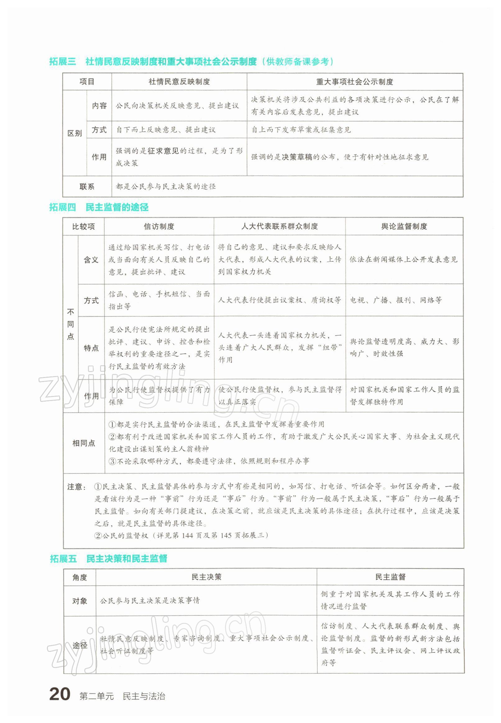 2022年滾動遷移中考總復習道德與法治山西專版 參考答案第35頁