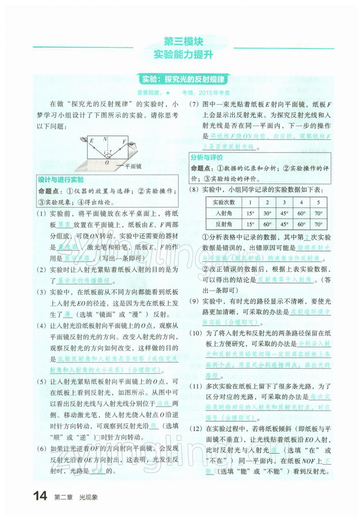 2022年滾動遷移中考總復(fù)習(xí)物理山西專版 參考答案第25頁