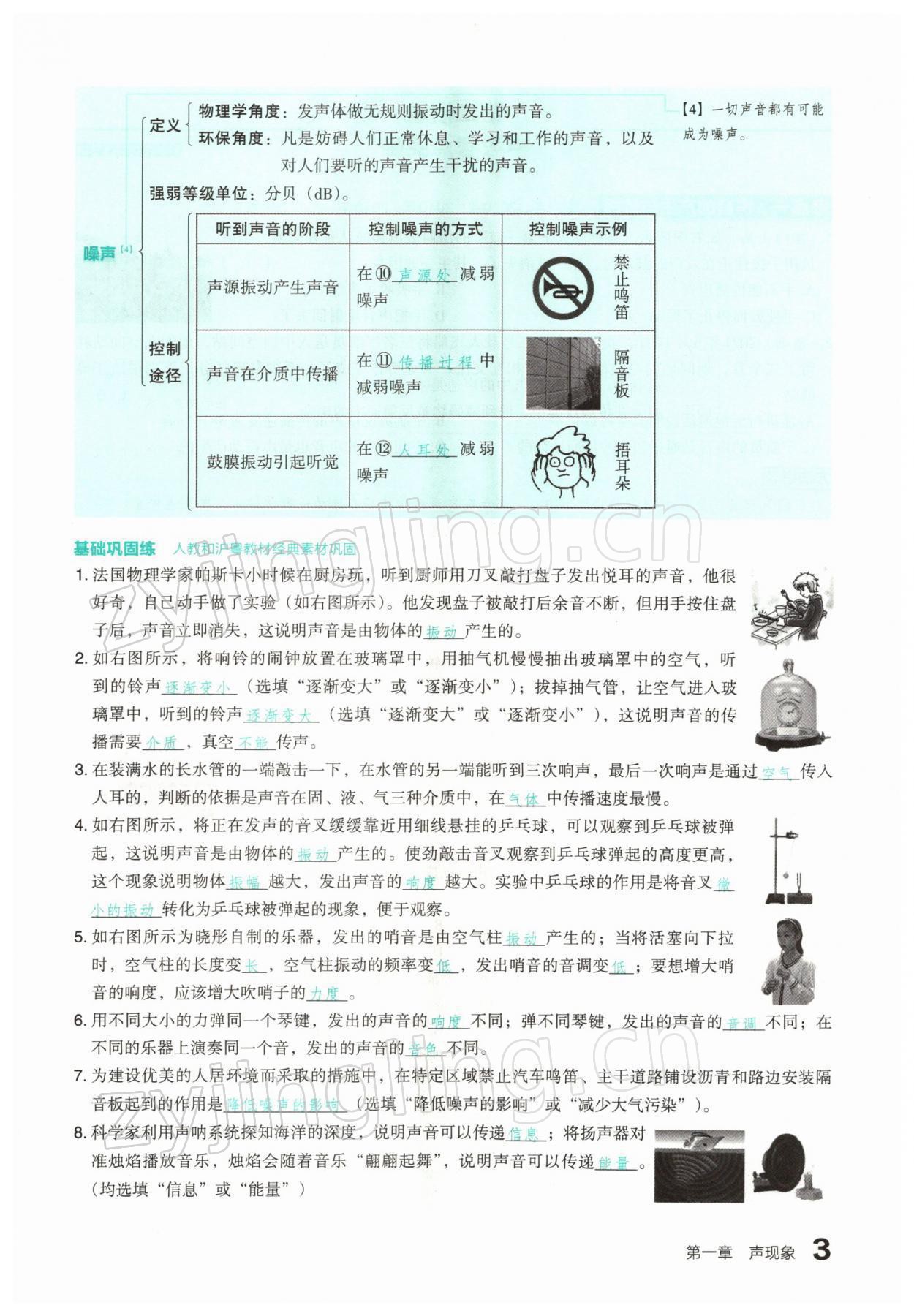 2022年滾動(dòng)遷移中考總復(fù)習(xí)物理山西專(zhuān)版 參考答案第3頁(yè)