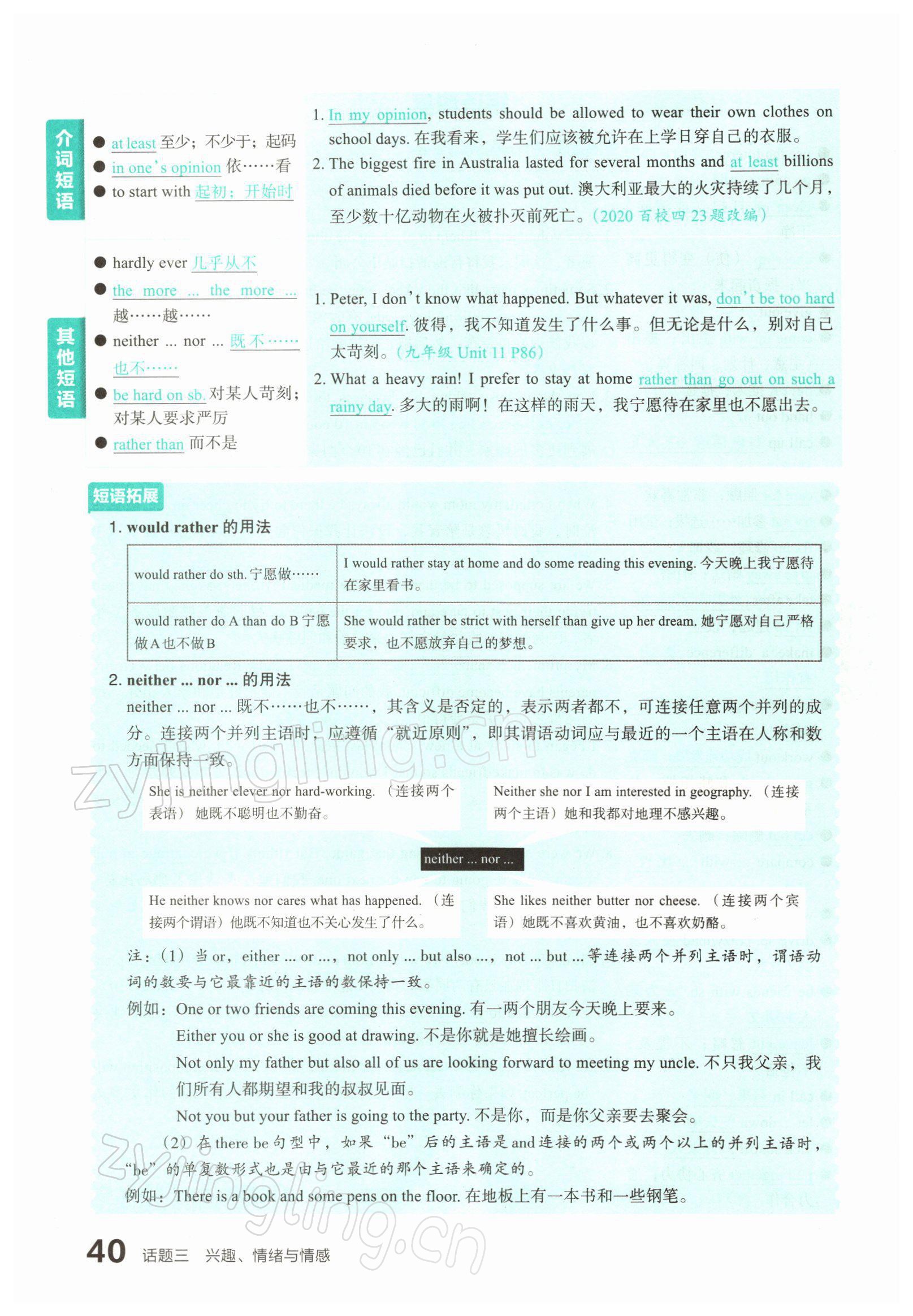 2022年滾動遷移中考總復(fù)習(xí)英語山西專版 參考答案第75頁