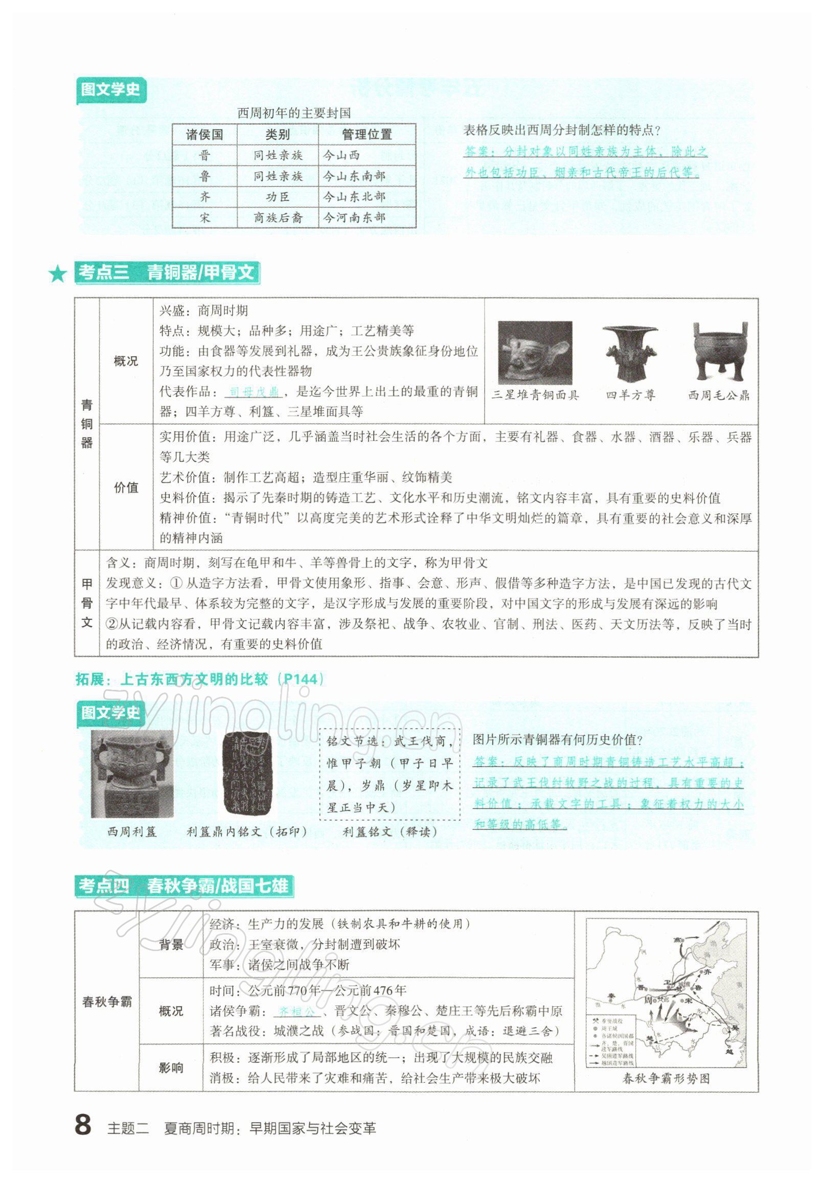 2022年滾動(dòng)遷移中考總復(fù)習(xí)歷史山西專版 參考答案第11頁