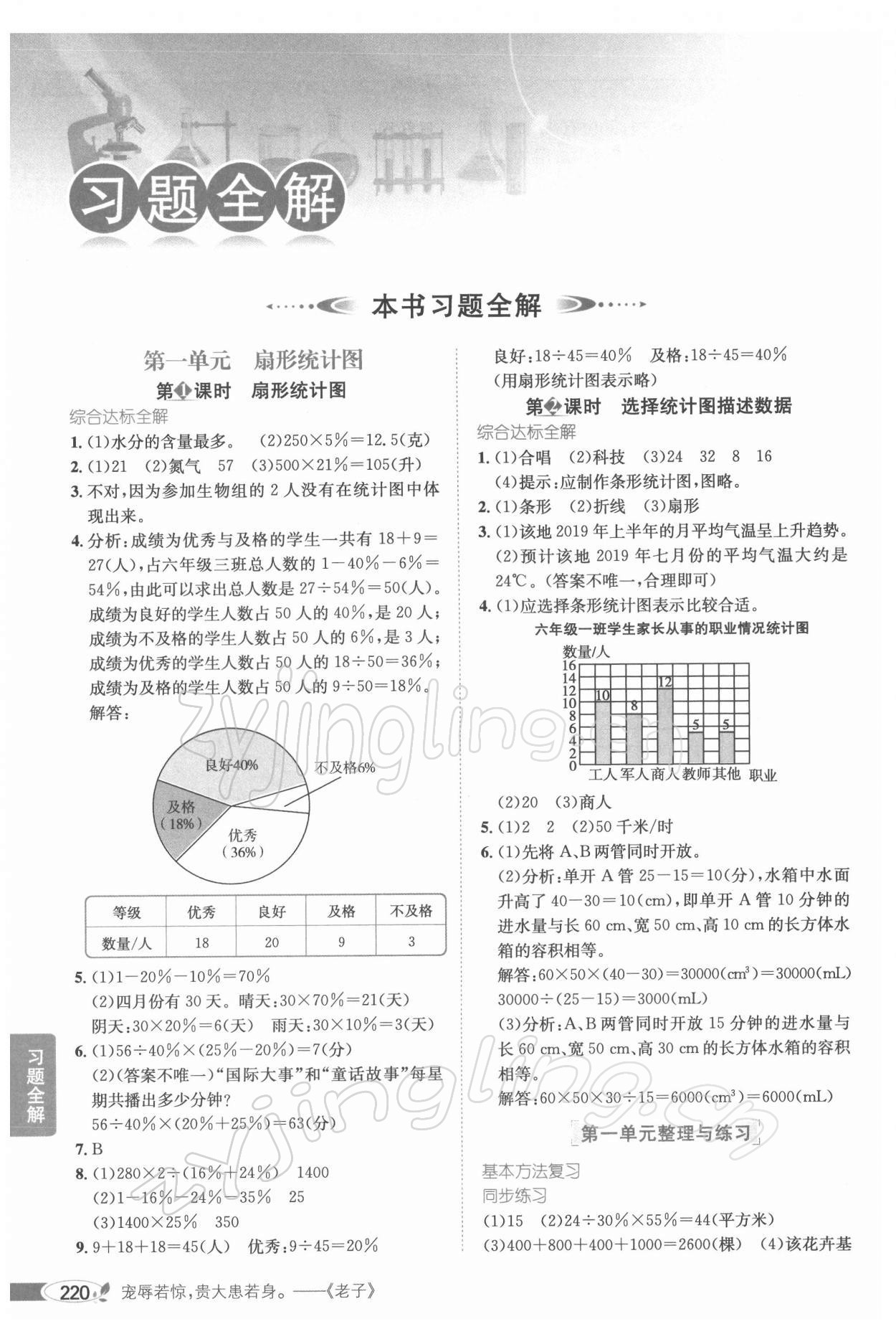 2022年教材全解六年級數(shù)學(xué)下冊蘇教版 參考答案第1頁